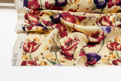 Printed Italian Silk and Wool Blend - Multicolor