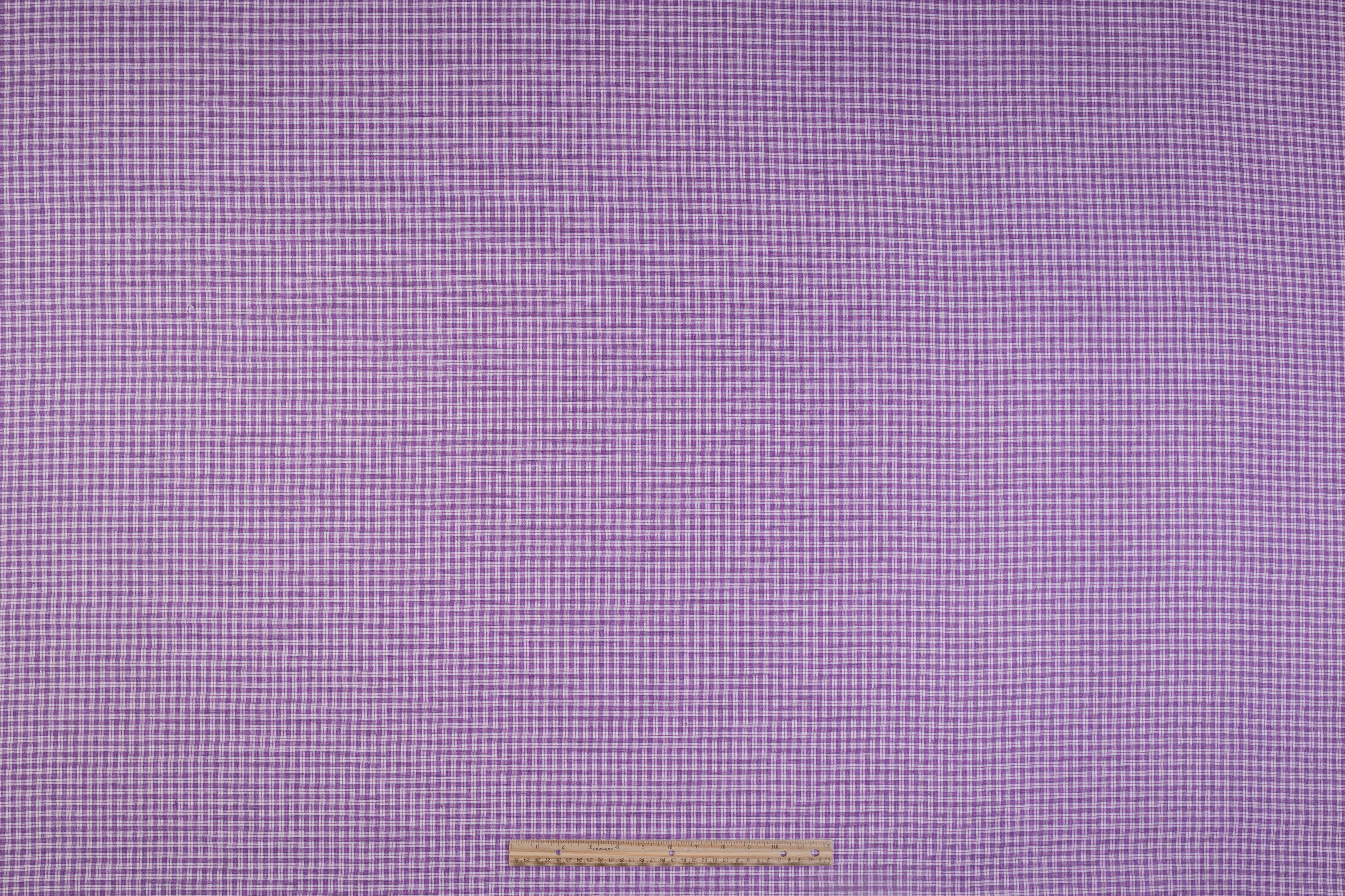 Checked Italian Linen - Purple