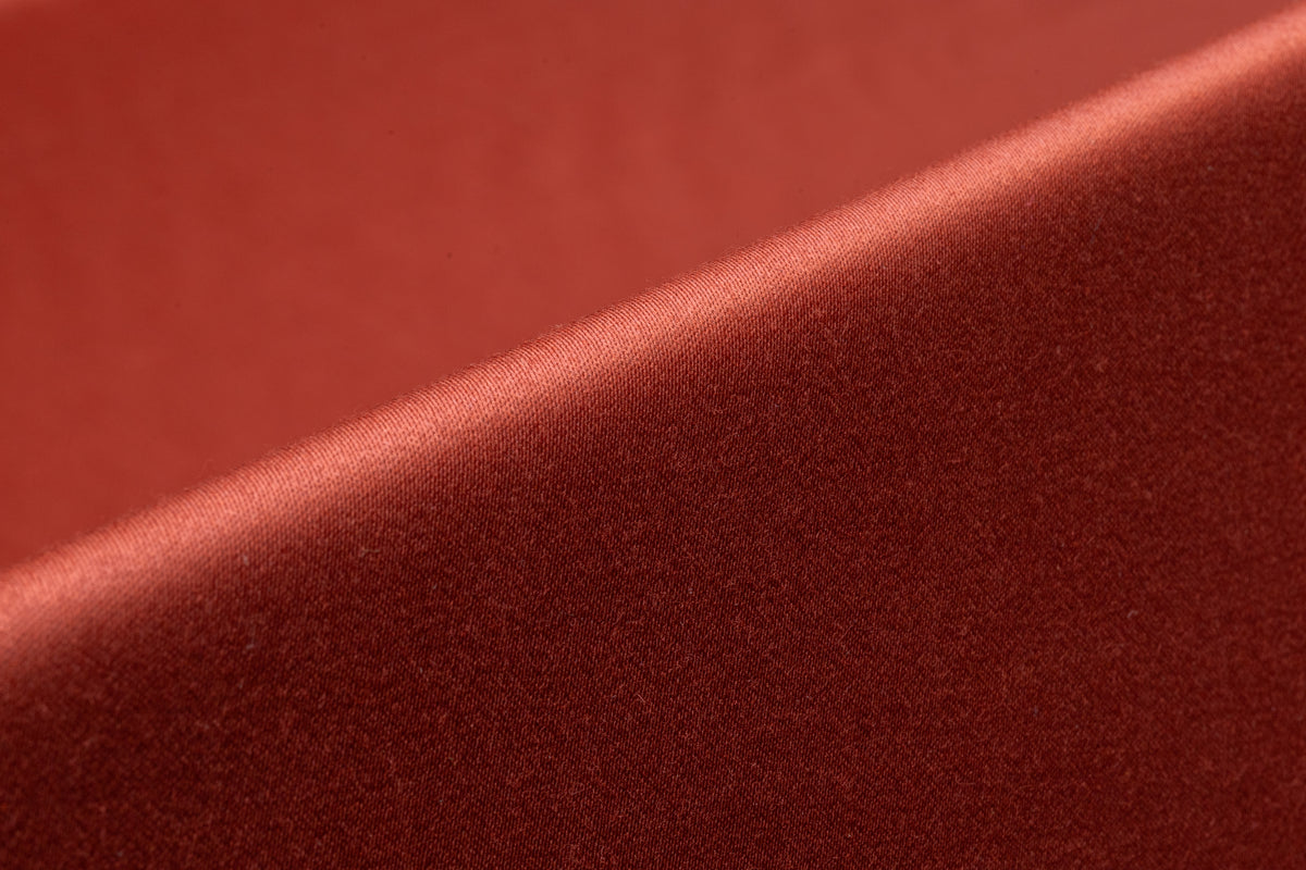 Italian Wool Satin Faille Suiting - Auburn