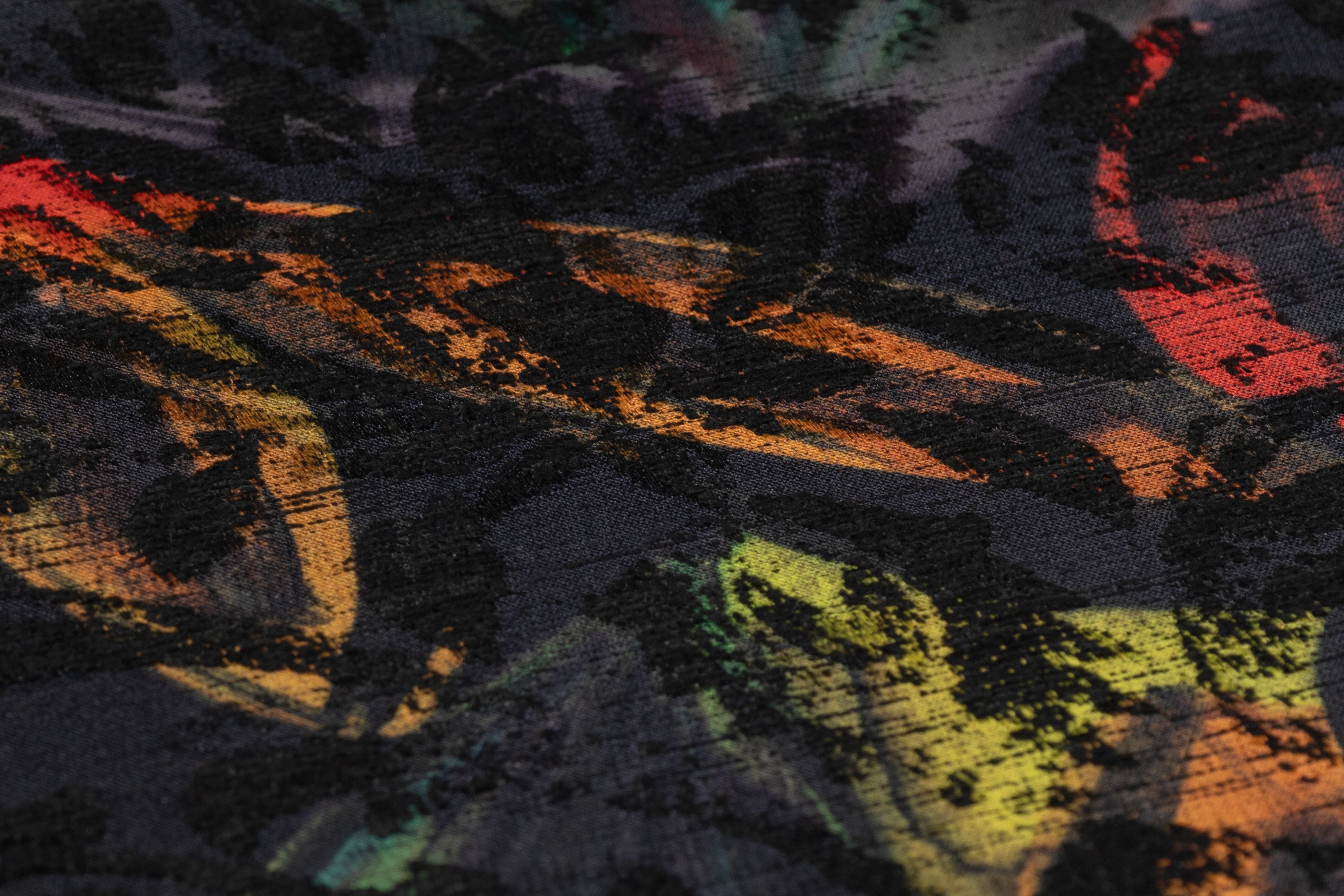 Abstract Printed Italian Chenille Brocade