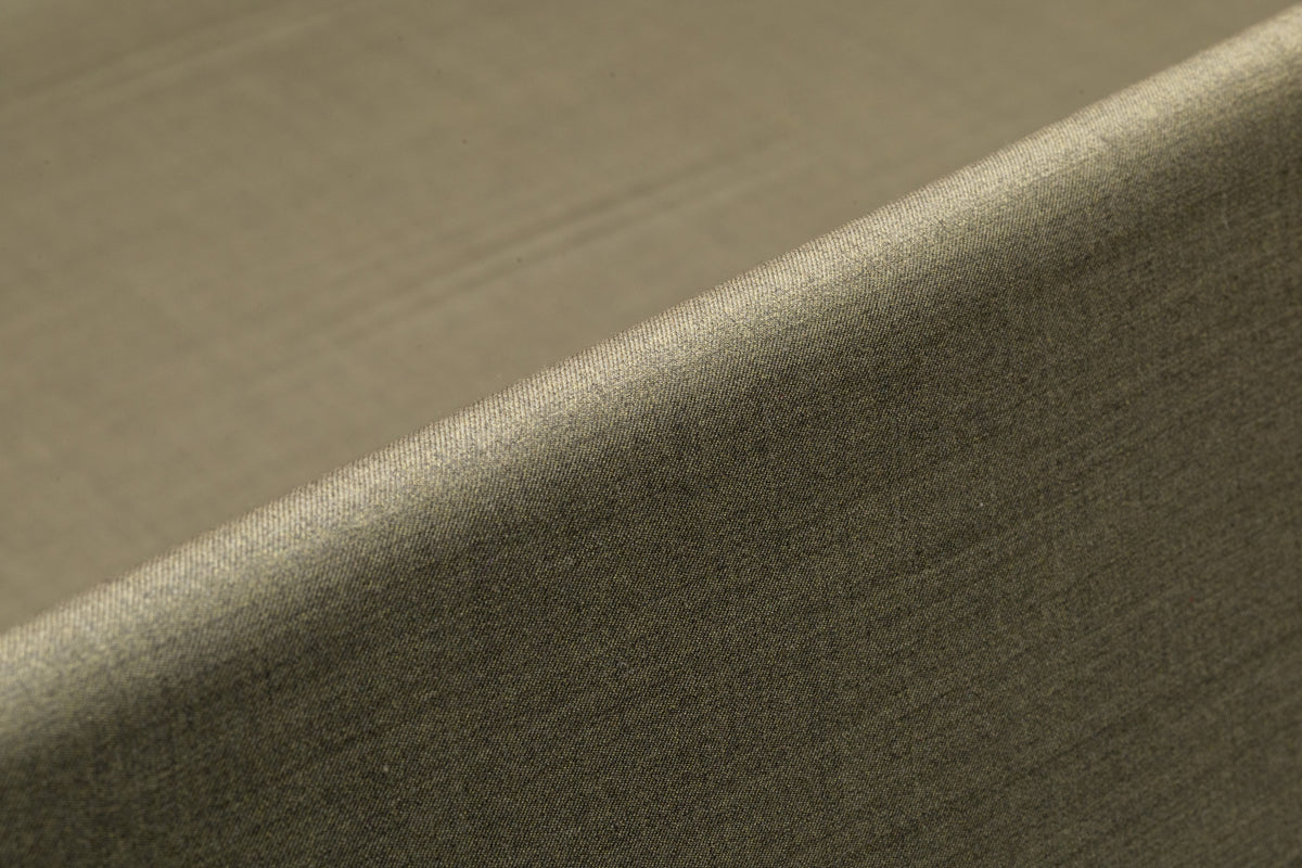 Superfine Italian Silk and Wool Suiting - Olive Green