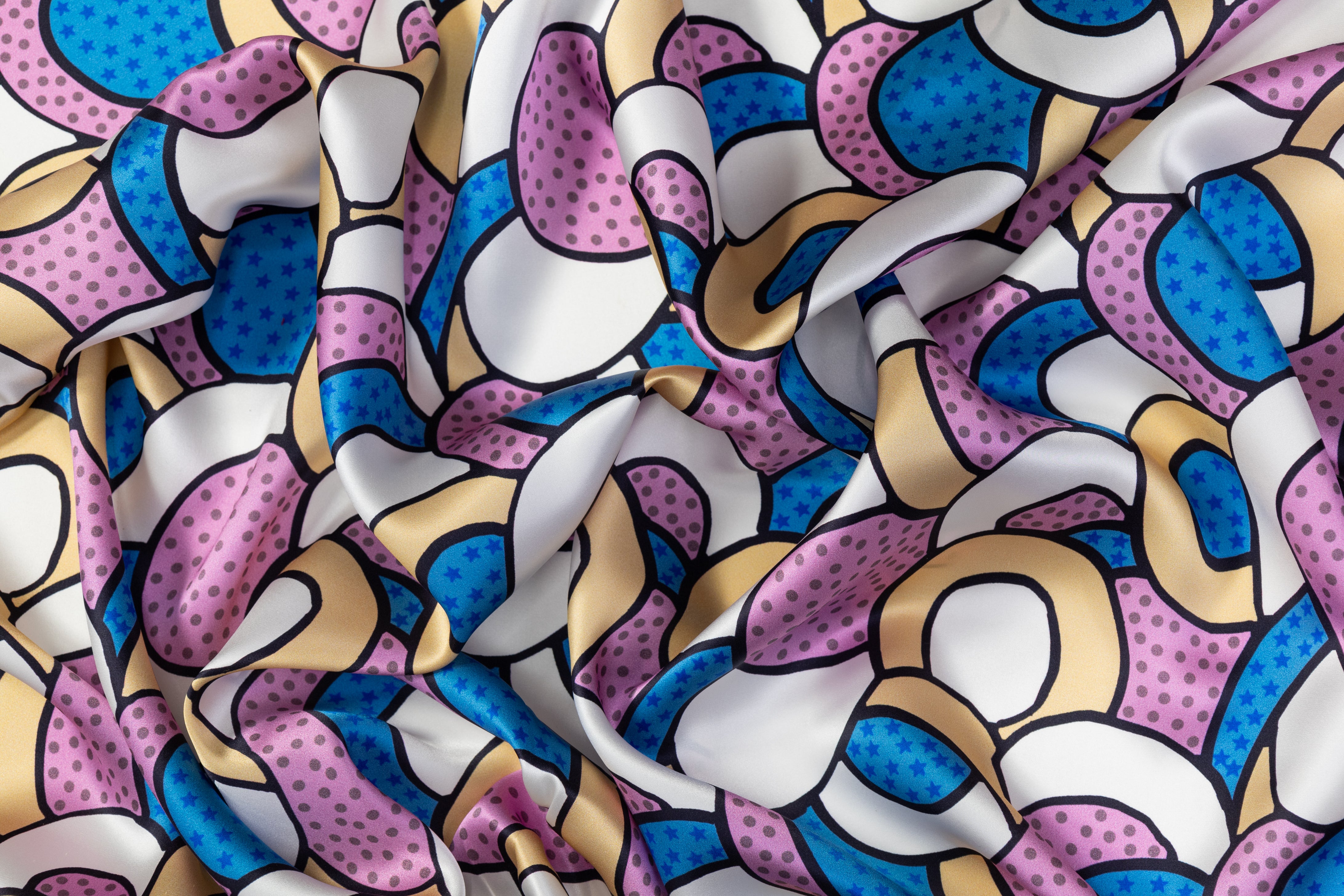 Printed Italian Silk Charmeuse - Multicolor