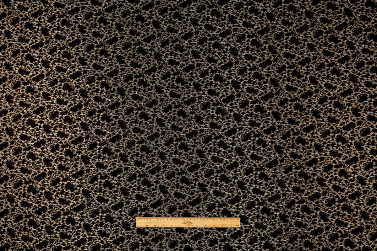 Abstract Italian Brocade - Black / Platinum