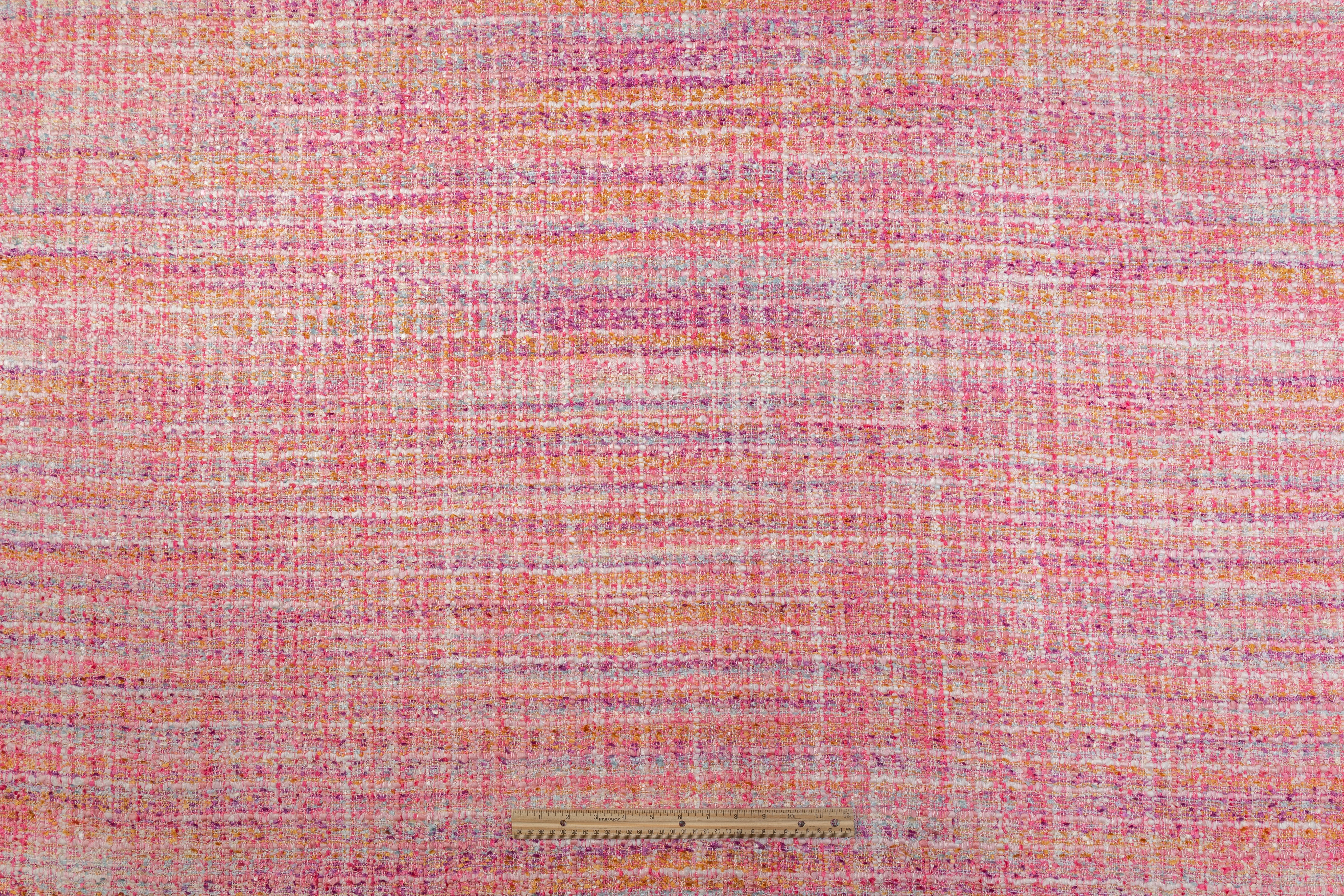 Viscose Chenille Tweed - Pink