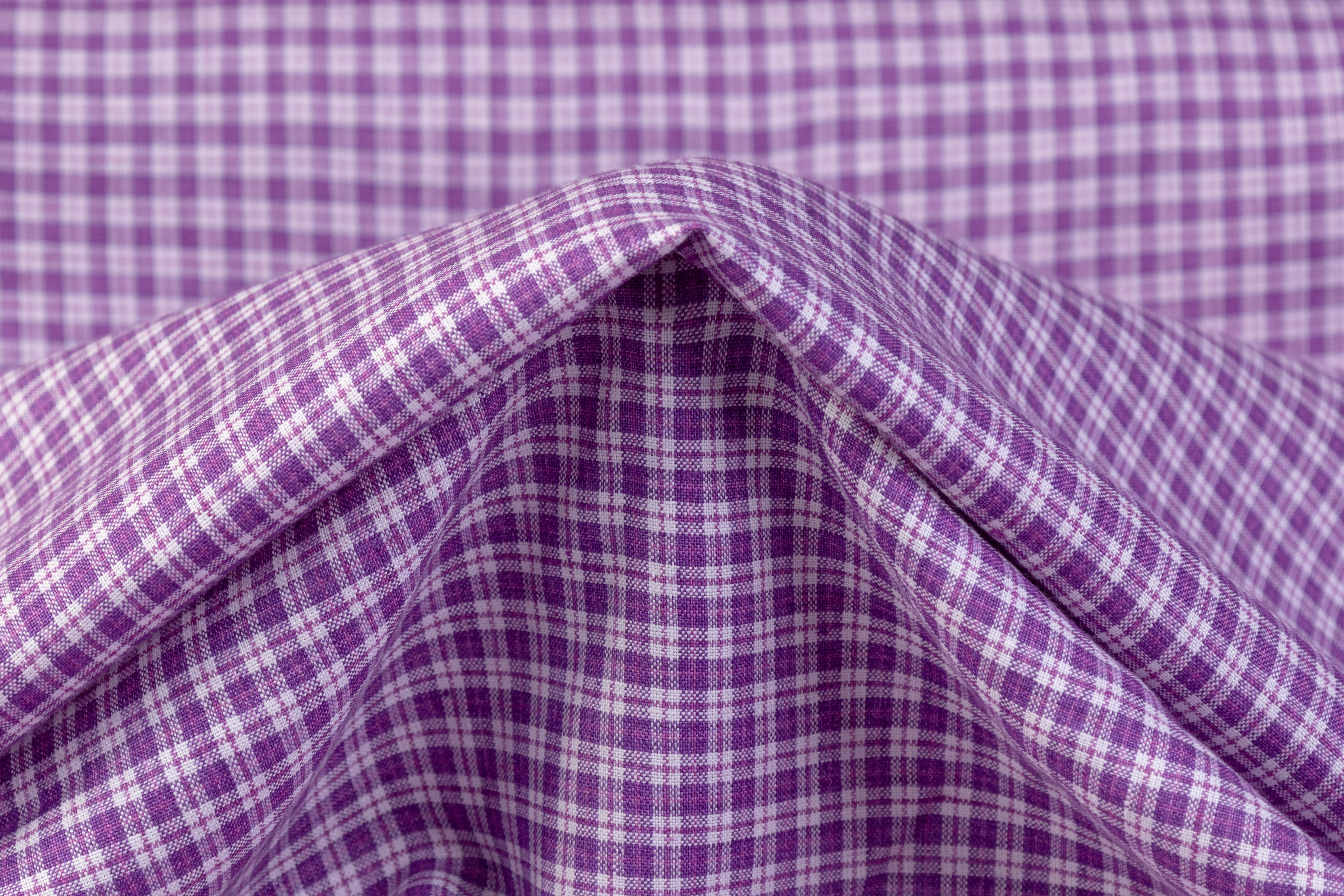 Checked Italian Linen - Purple
