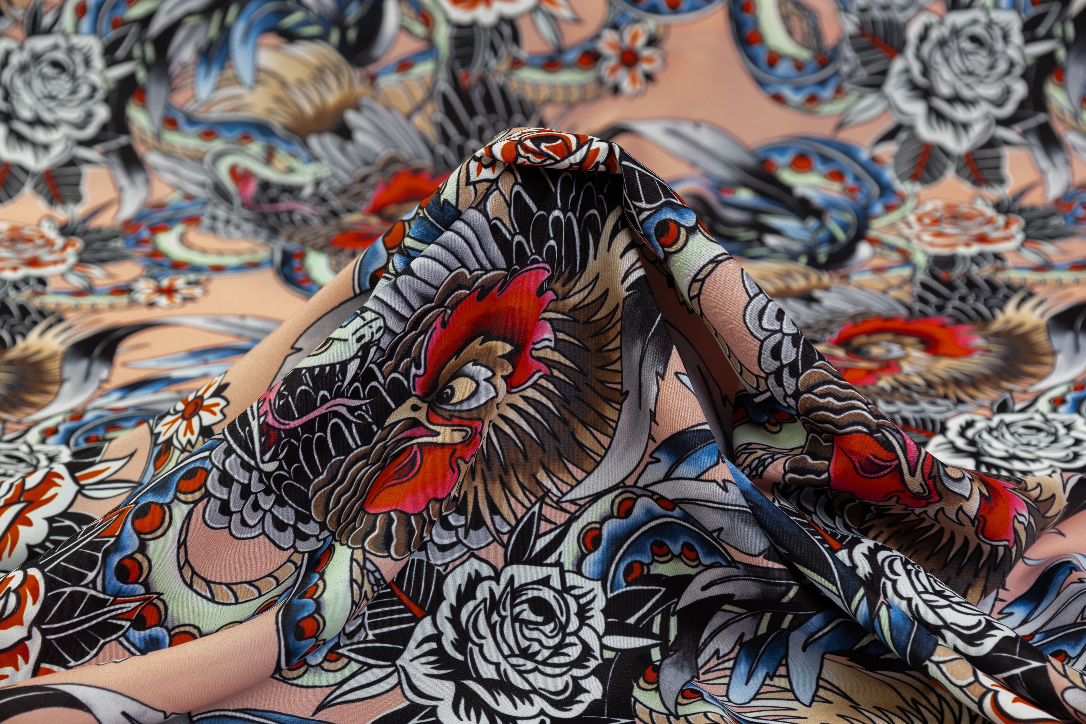 Valentino - Poly Crepe de Chine - Multicolor