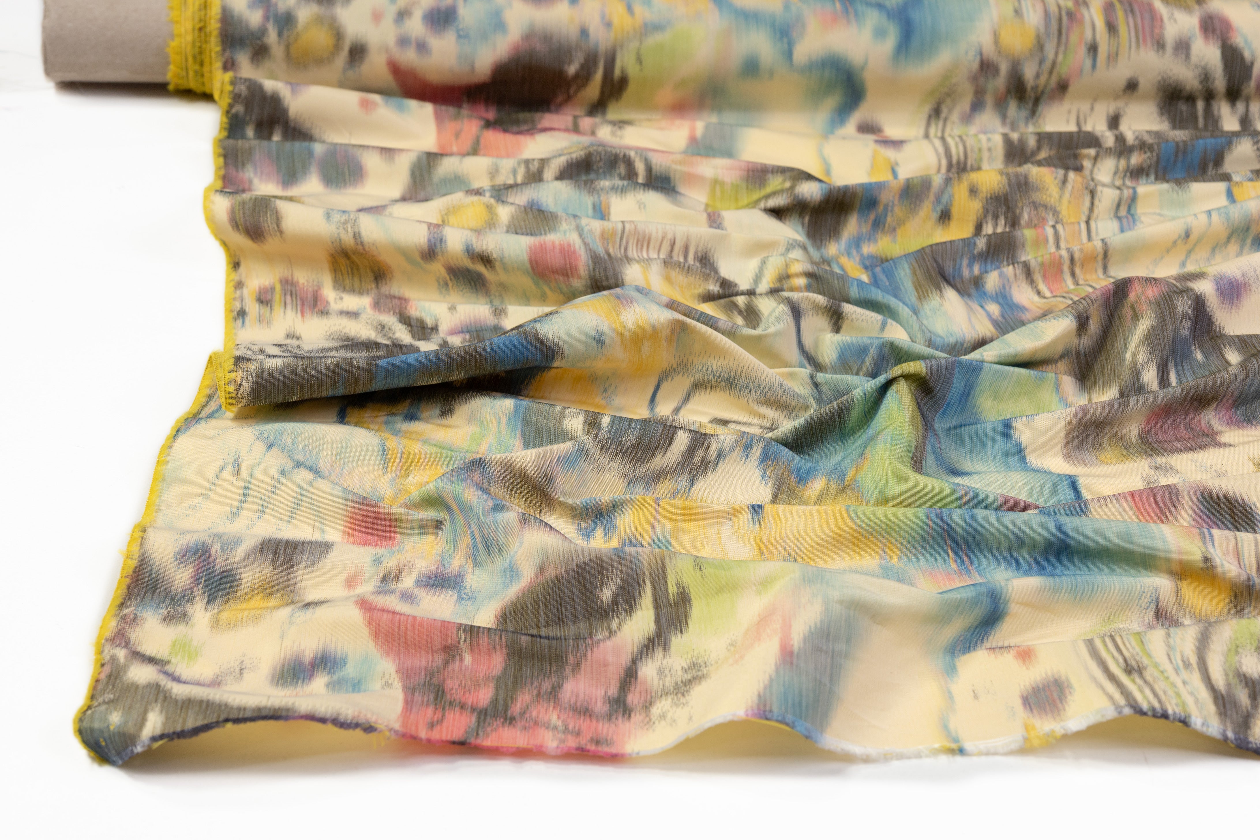 Abstract Italian Chiné Taffeta - Multicolor