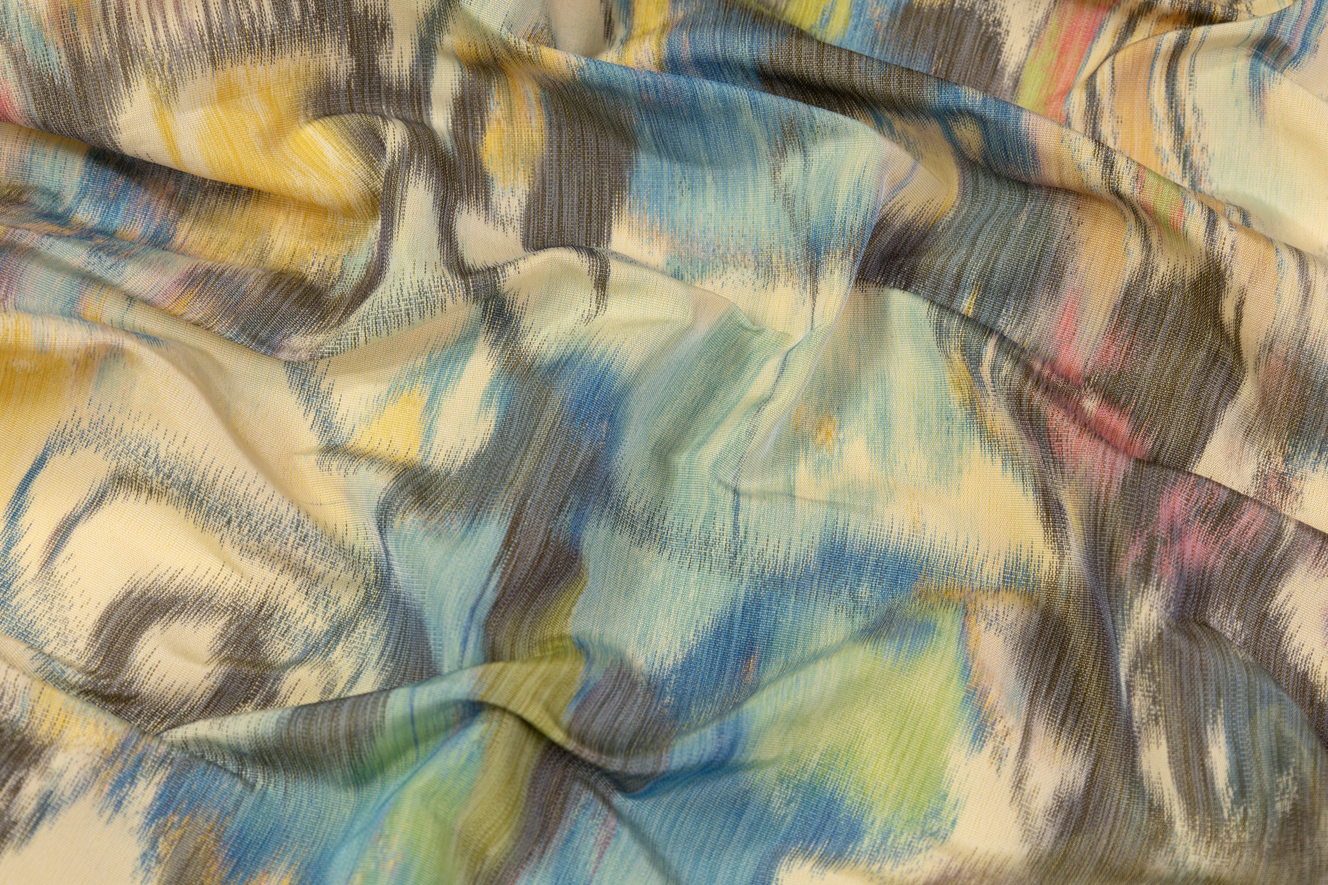Abstract Italian Chiné Taffeta - Multicolor