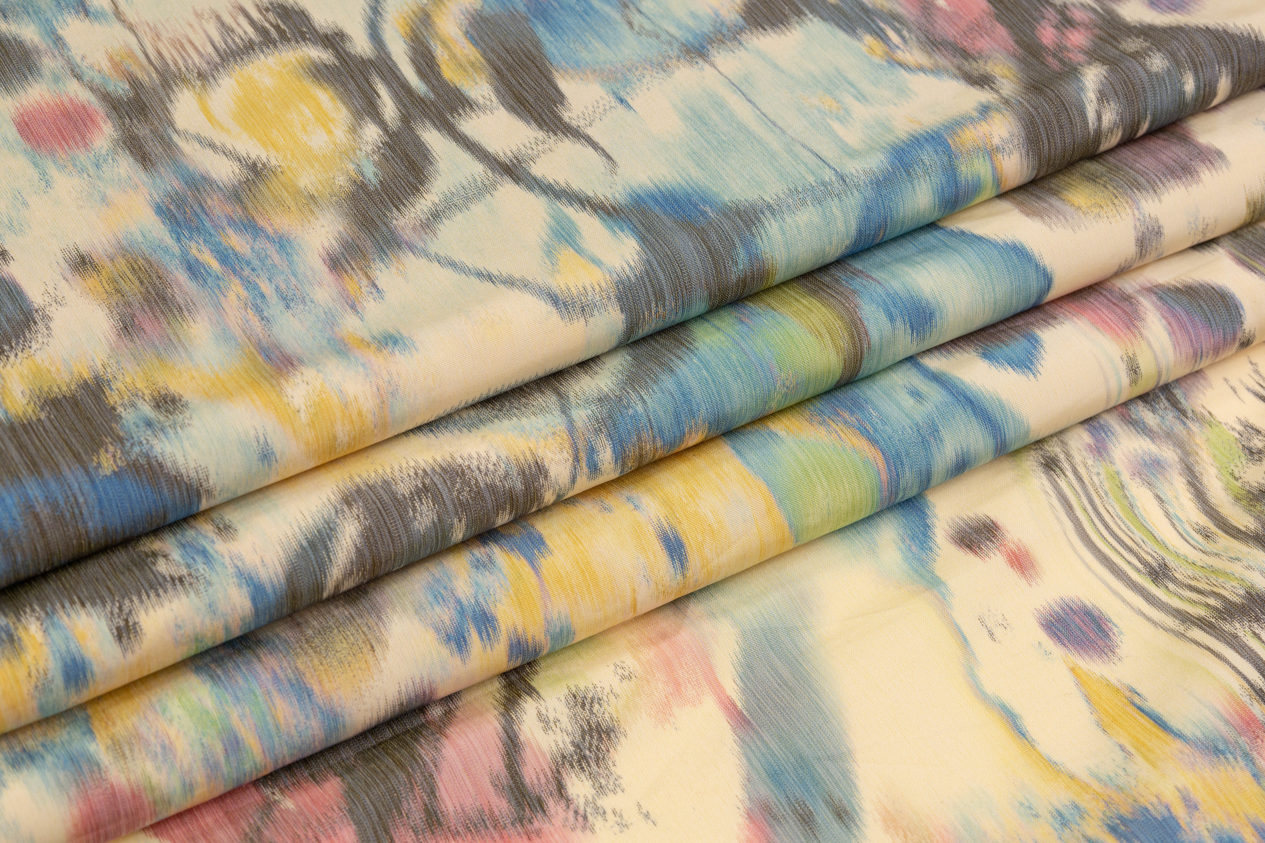 Abstract Italian Chiné Taffeta - Multicolor