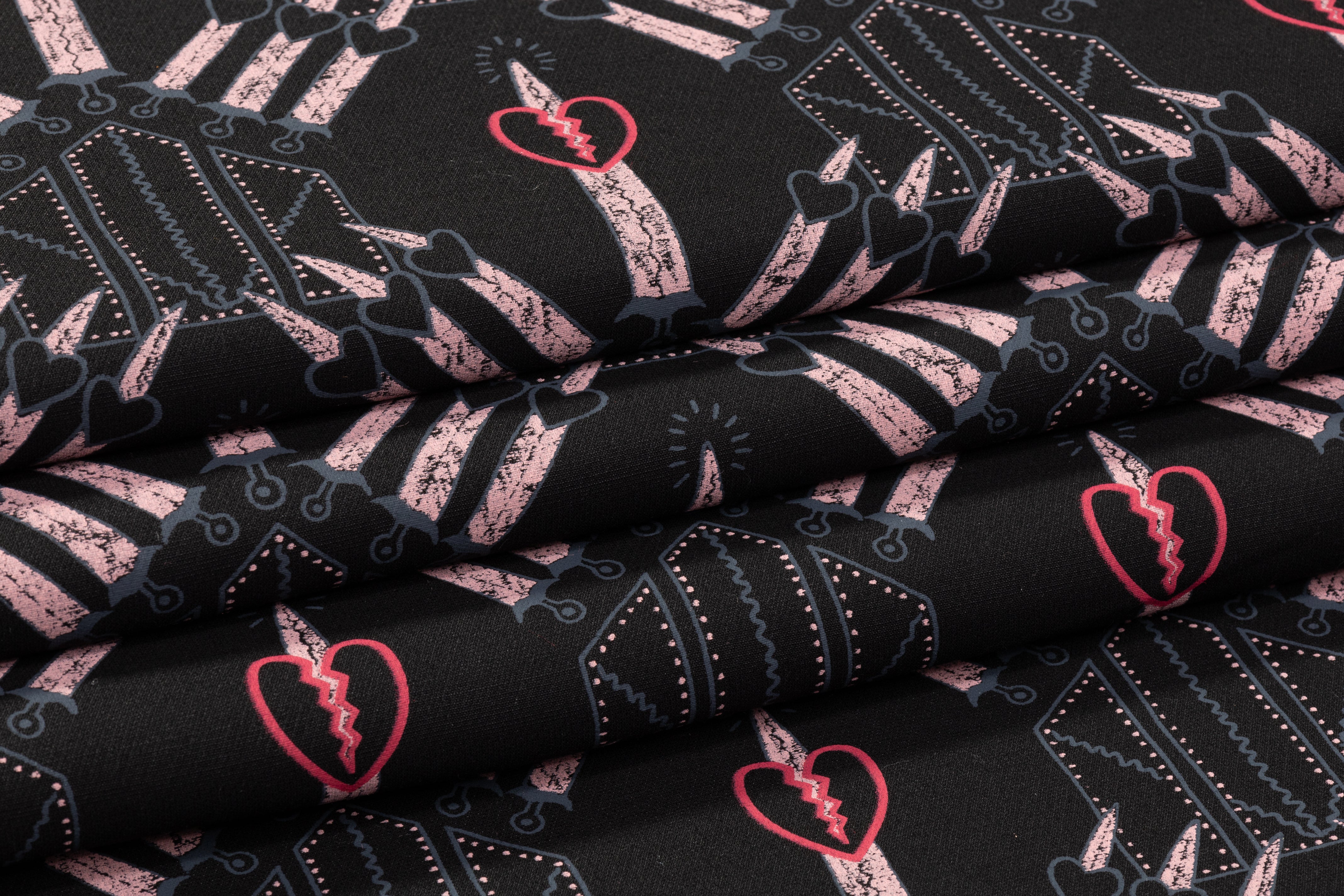 Valentino - Silk and Wool Crepe - Black / Pink