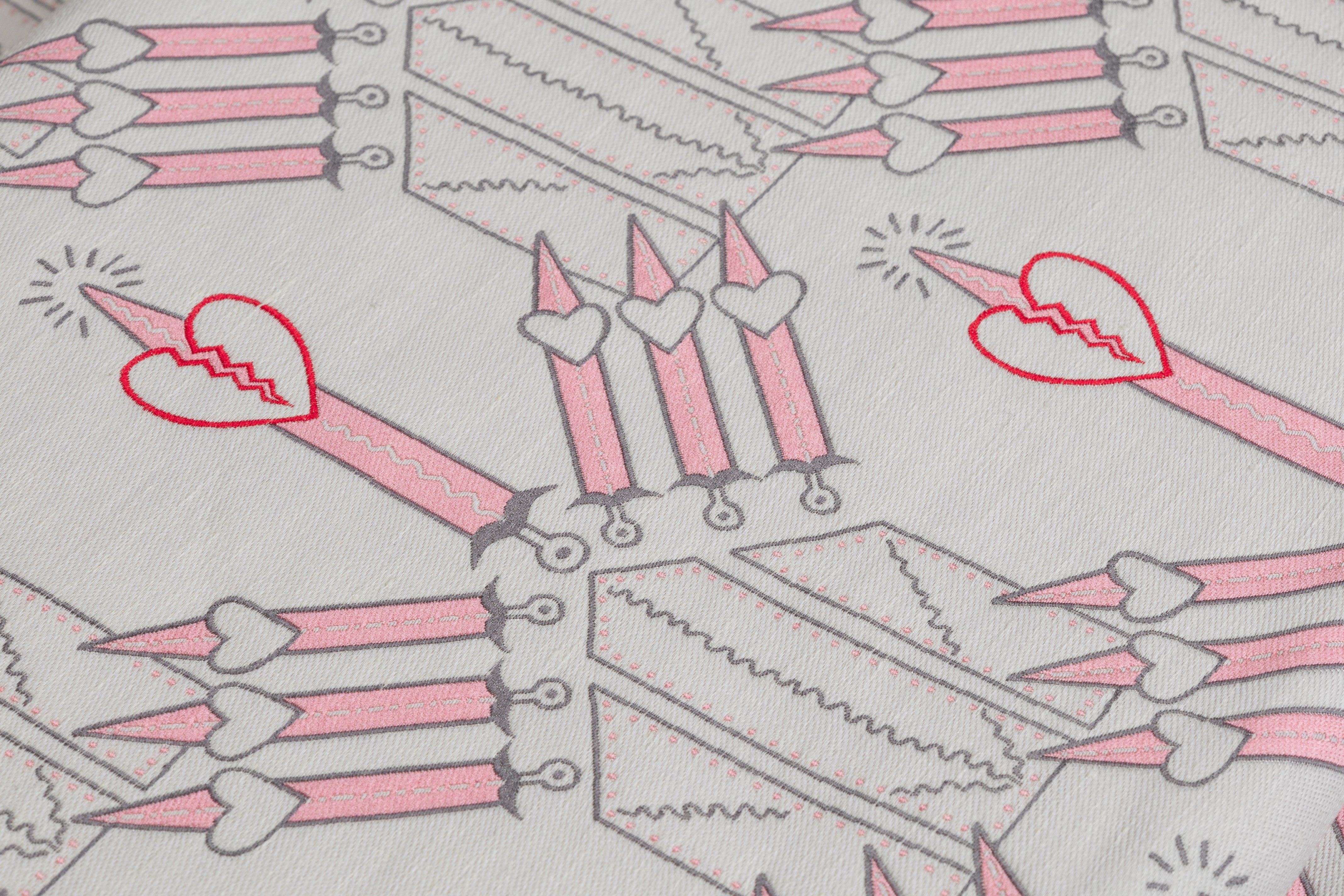 Valentino - Silk Blend Brocade - White / Pink / Red