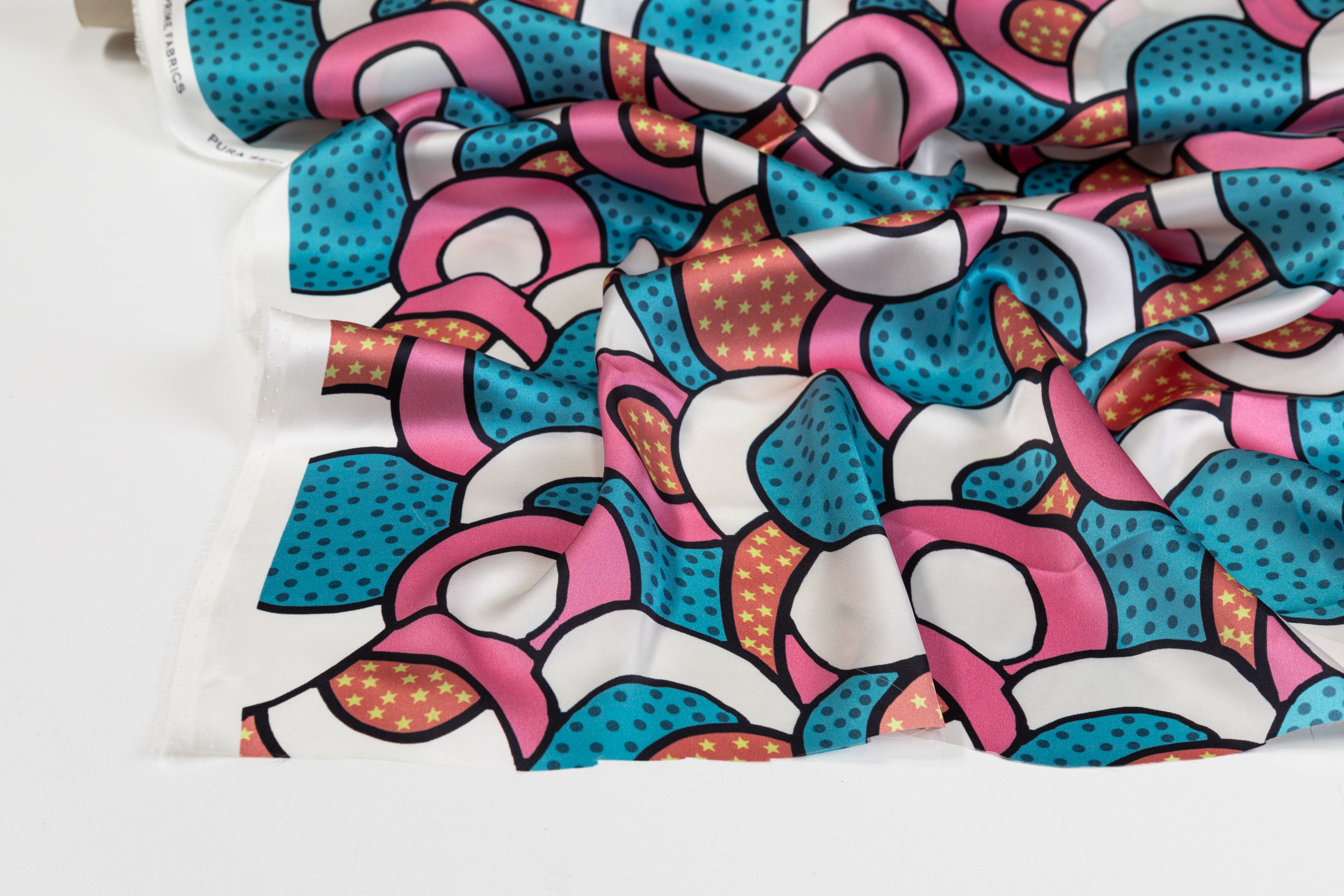 Printed Italian Silk Charmeuse - Multicolor