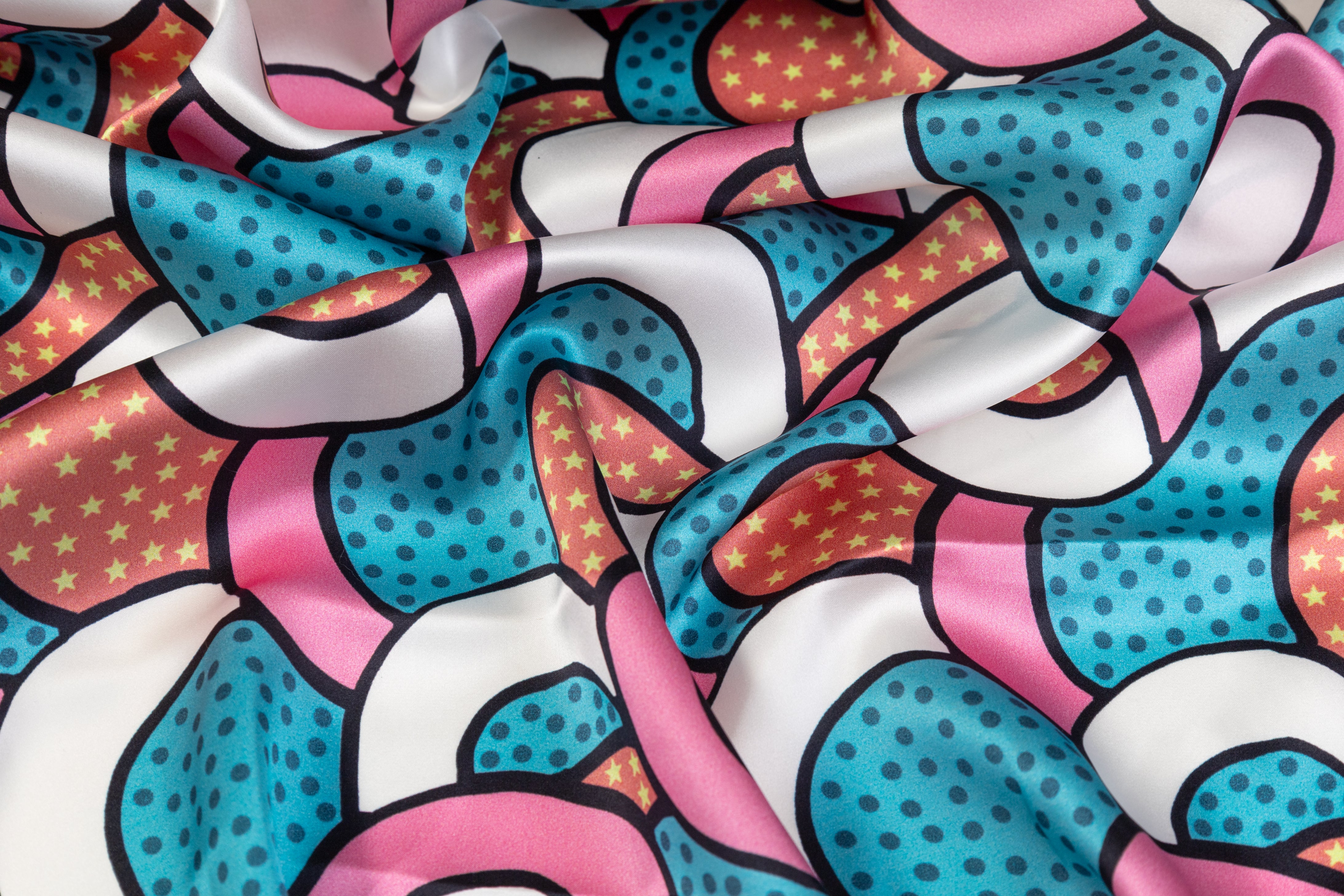 Printed Italian Silk Charmeuse - Multicolor