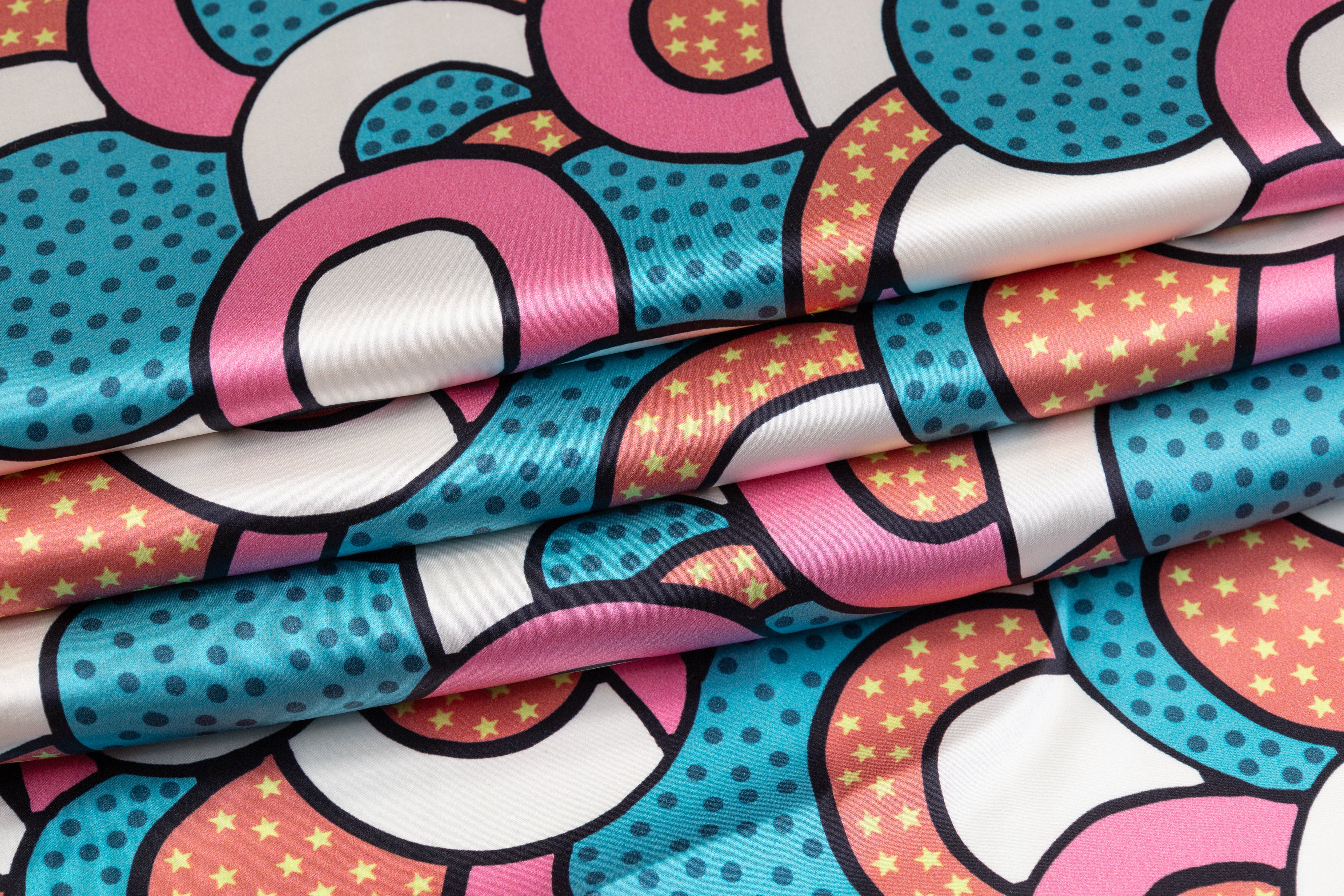 Printed Italian Silk Charmeuse - Multicolor