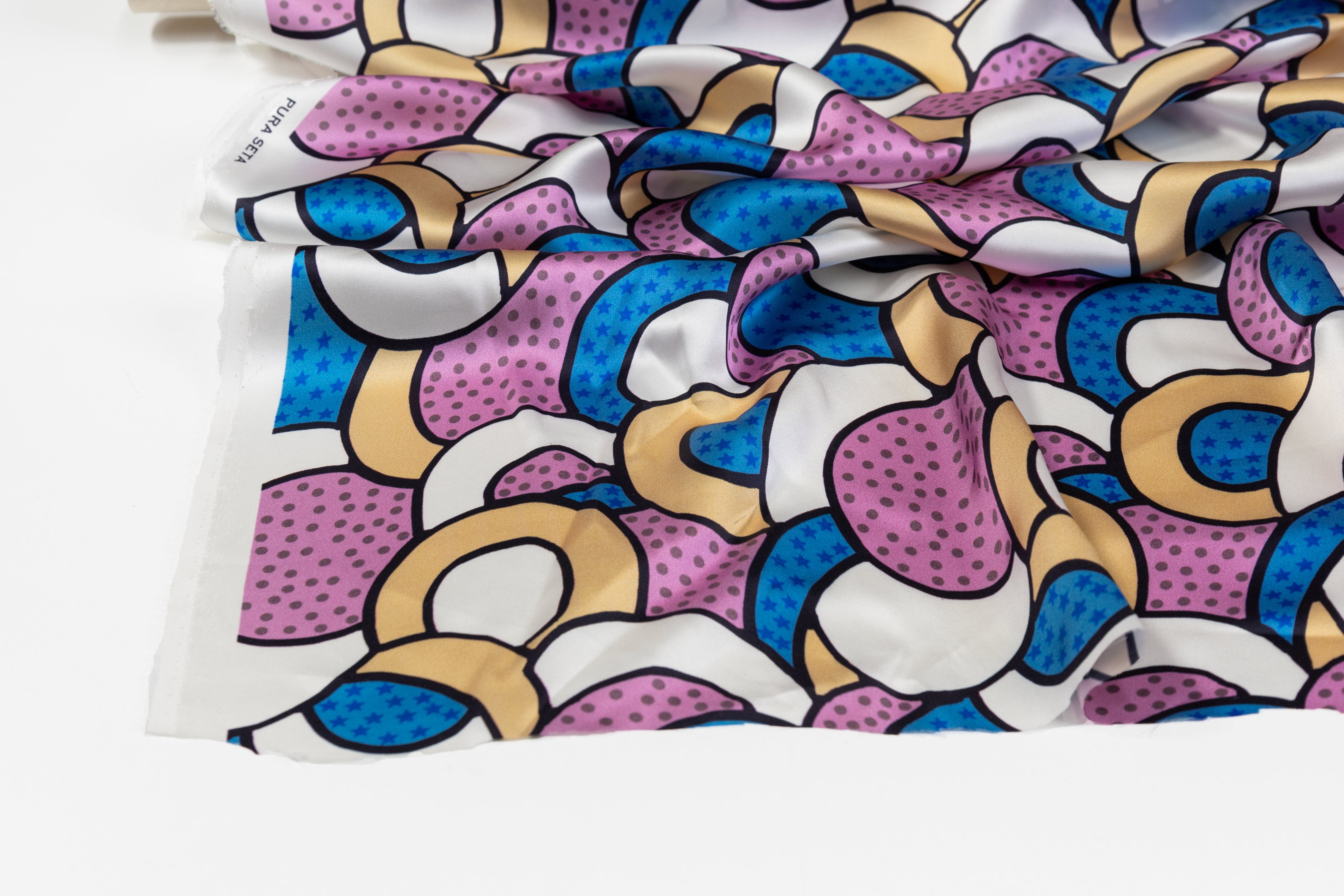 Printed Italian Silk Charmeuse - Multicolor