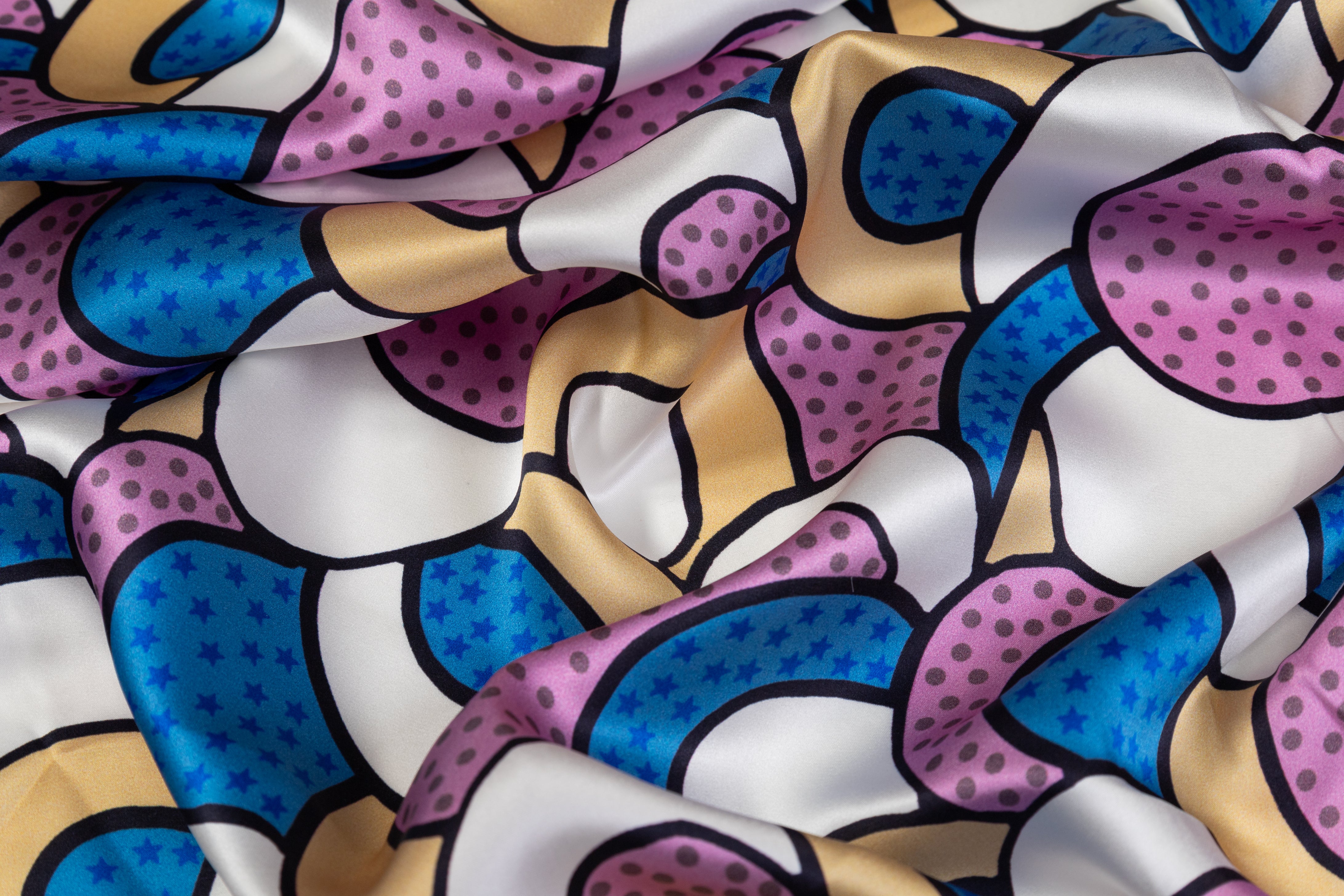 Printed Italian Silk Charmeuse - Multicolor