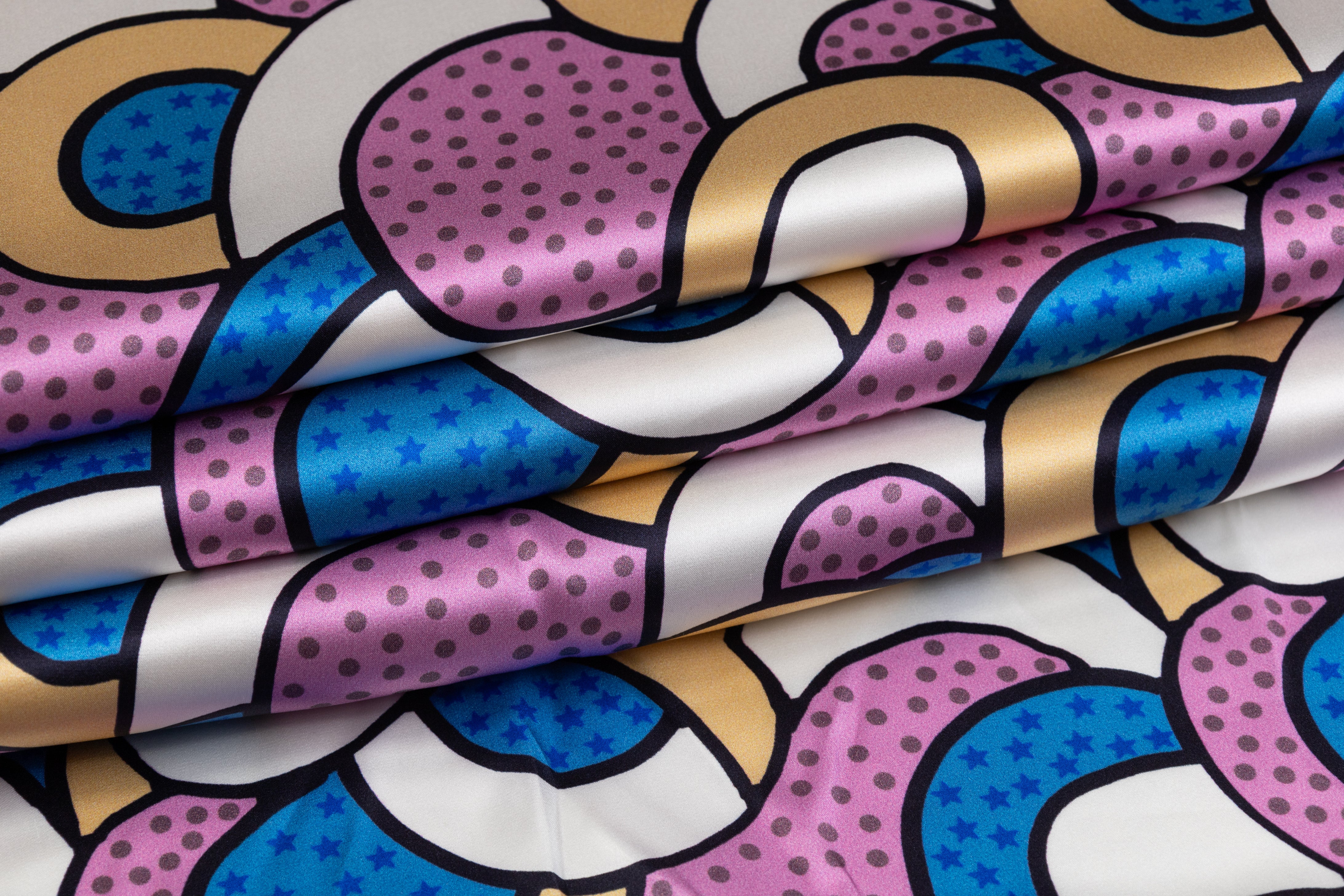 Printed Italian Silk Charmeuse - Multicolor