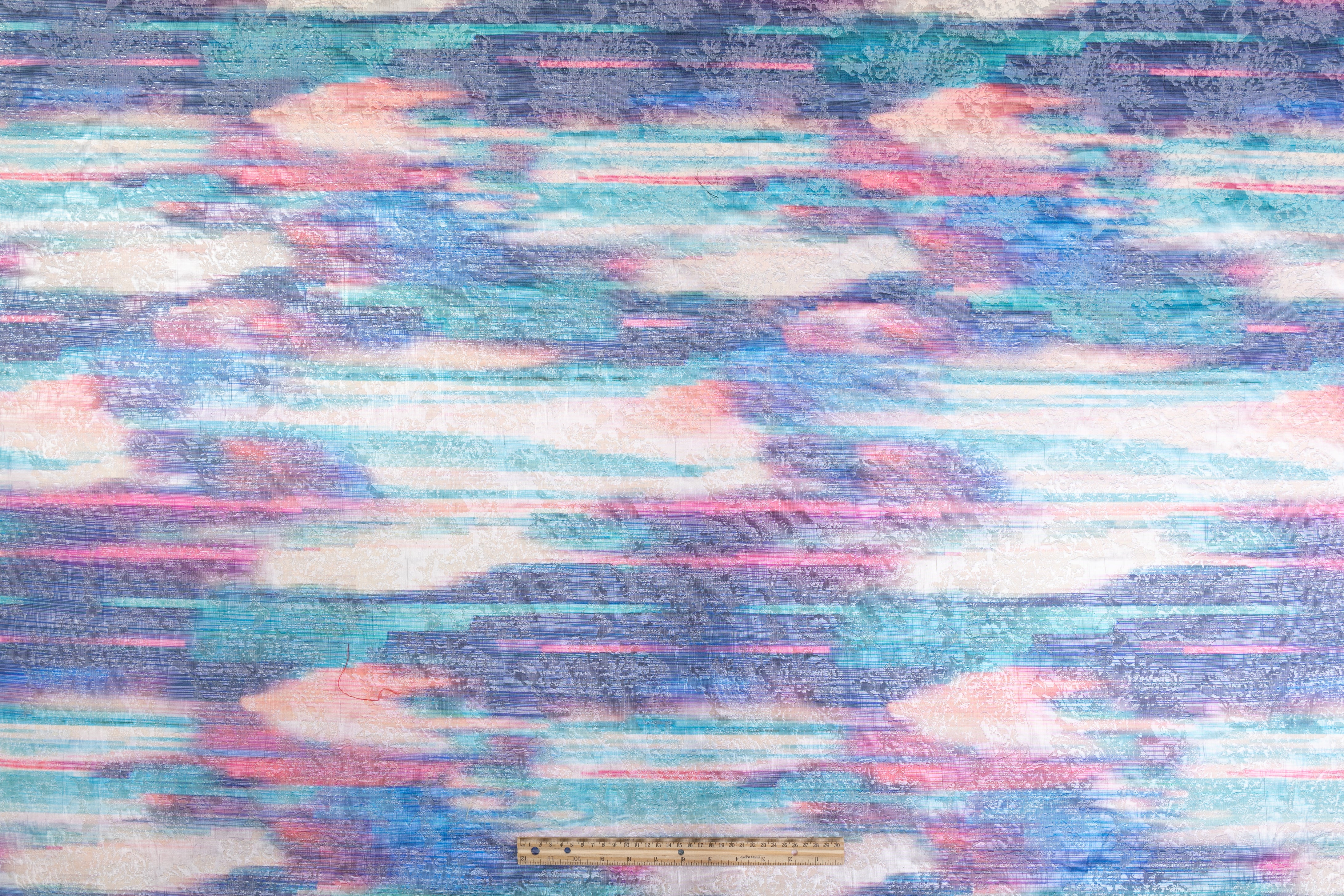 Abstract Printed Brocade - Multicolor