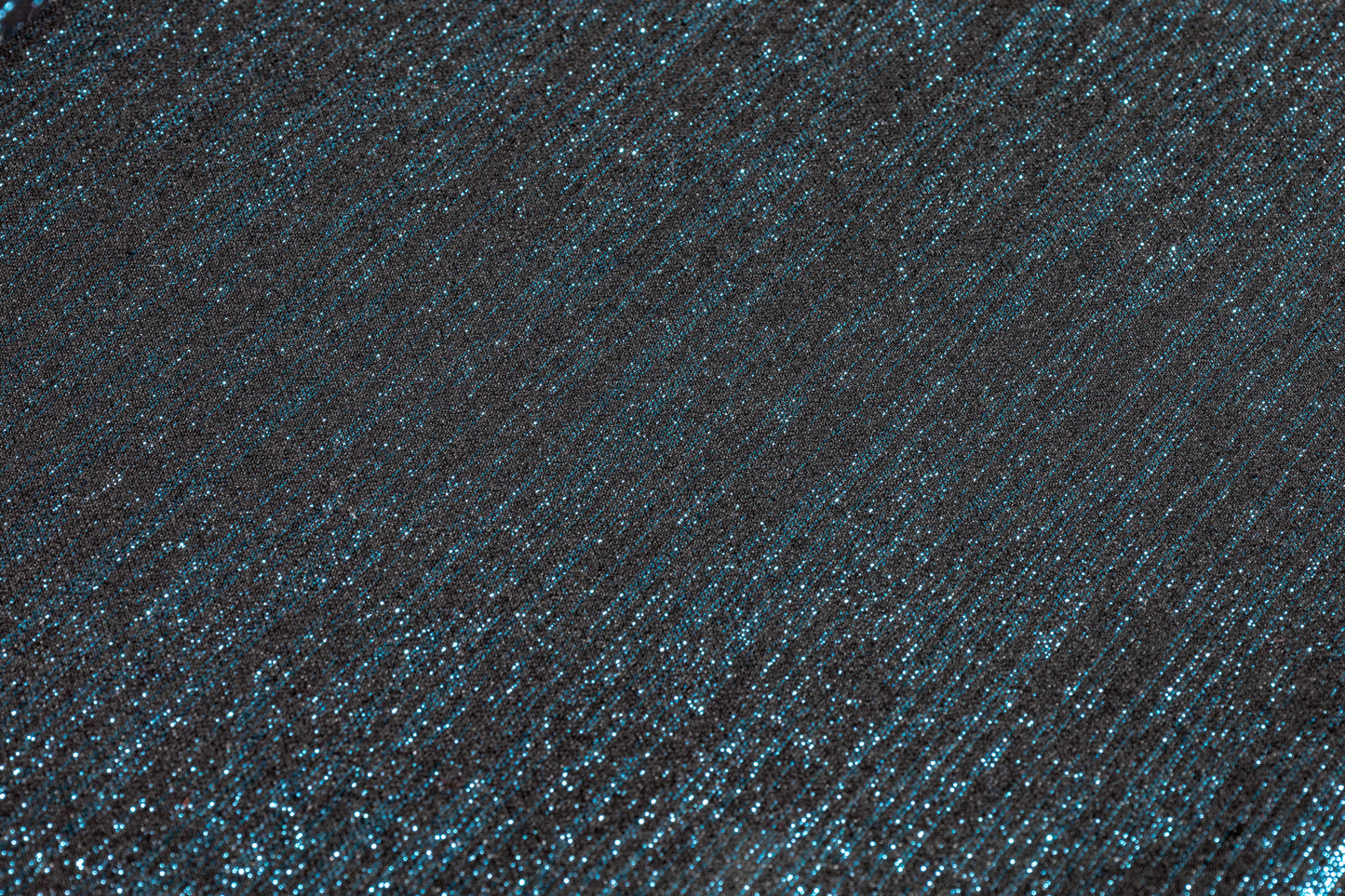 Metallic Italian Wool Suiting - Black / Electric Blue