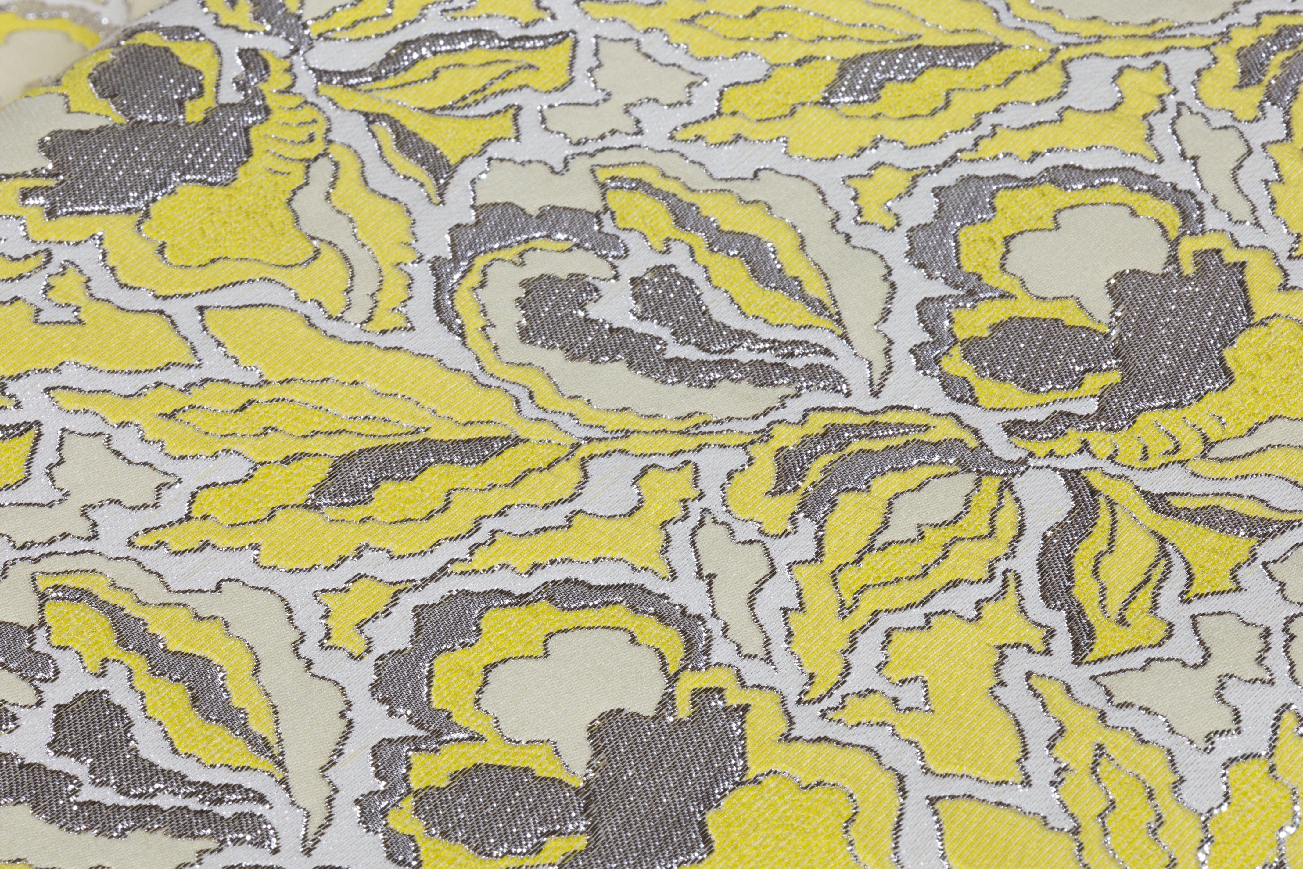 Valentino - Italian Iris Brocade - Yellow / Silver