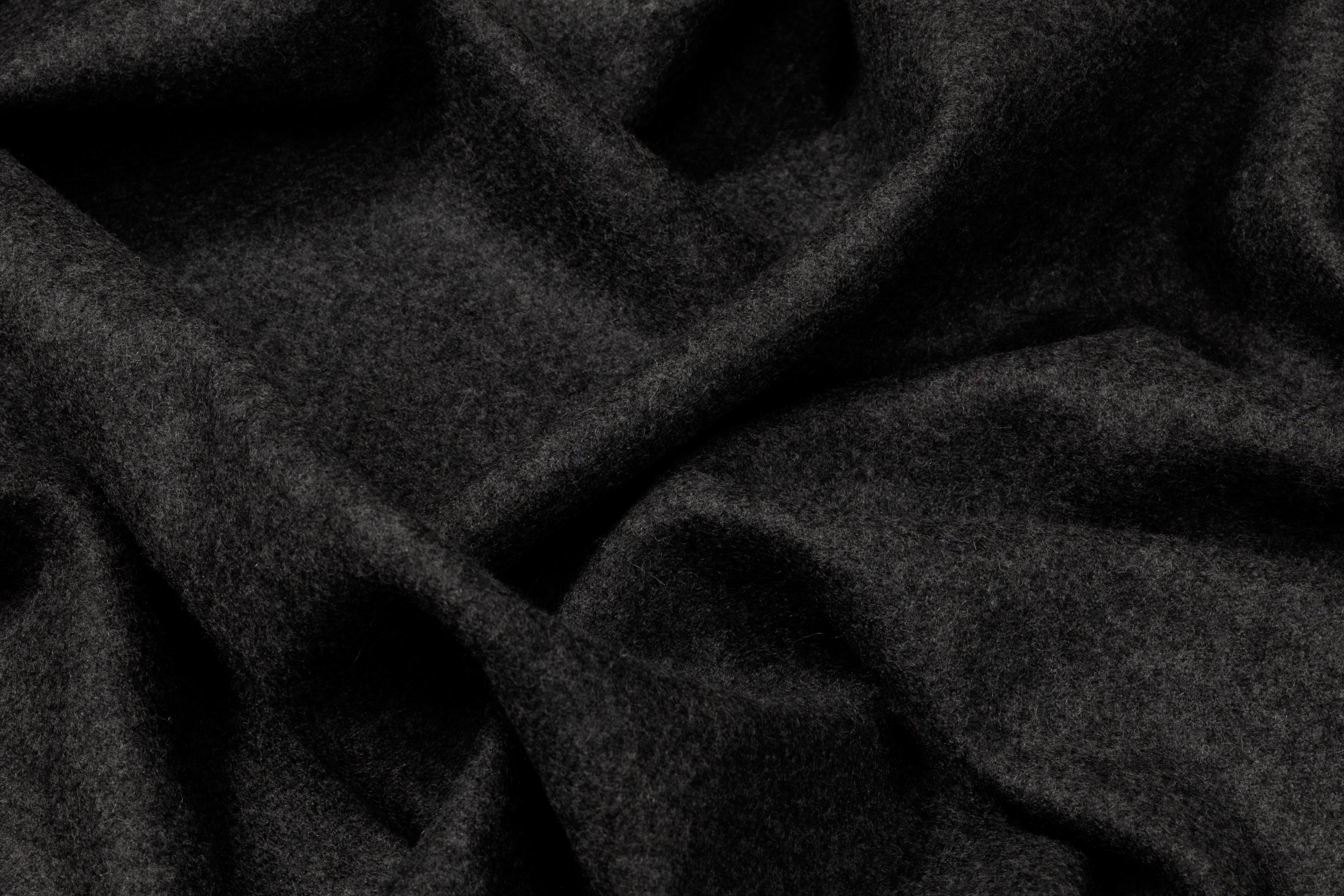 Italian Wool Cashmere Flannel - Charcoal Gray