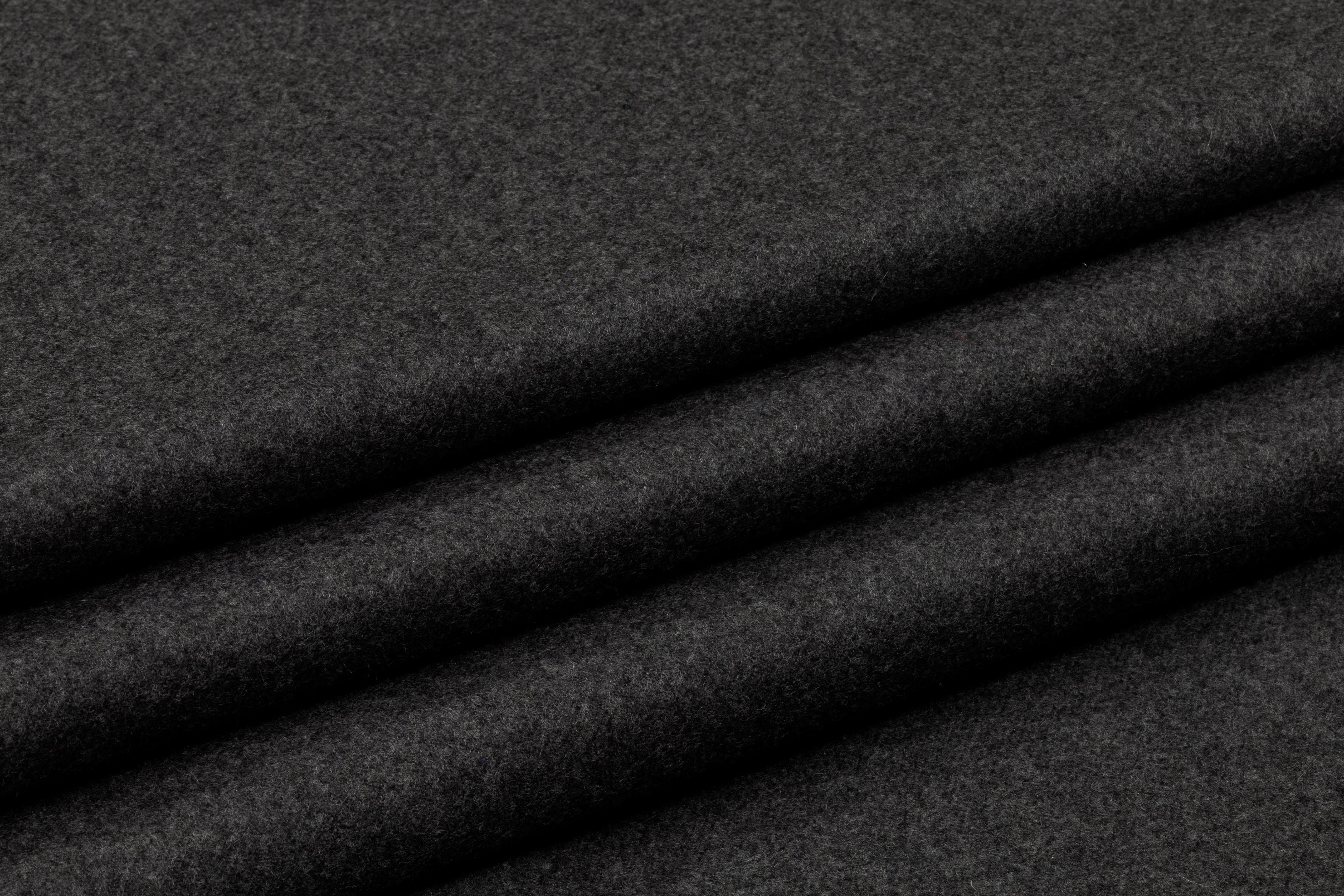 Italian Wool Cashmere Flannel - Charcoal Gray