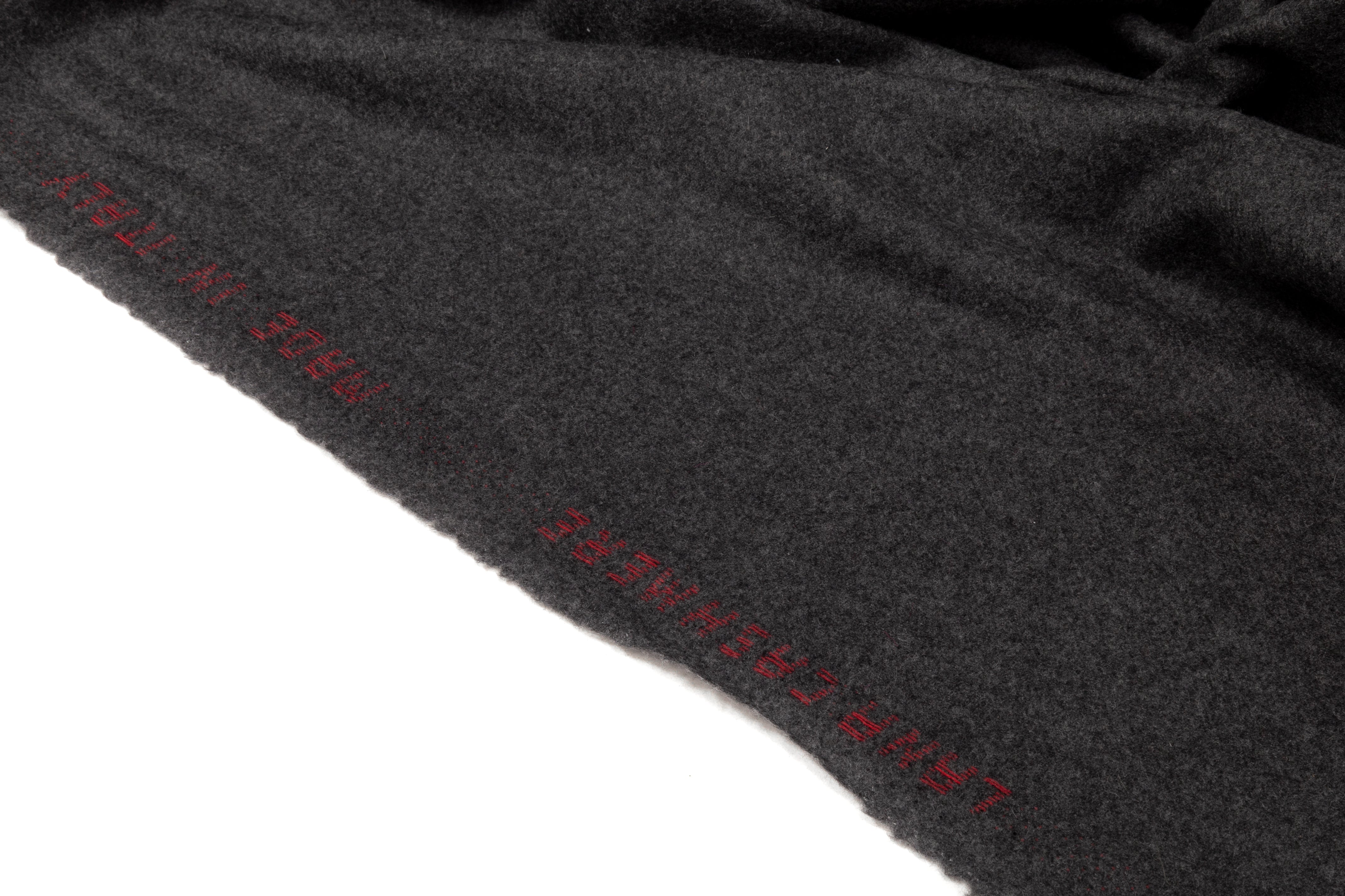 Italian Wool Cashmere Flannel - Charcoal Gray