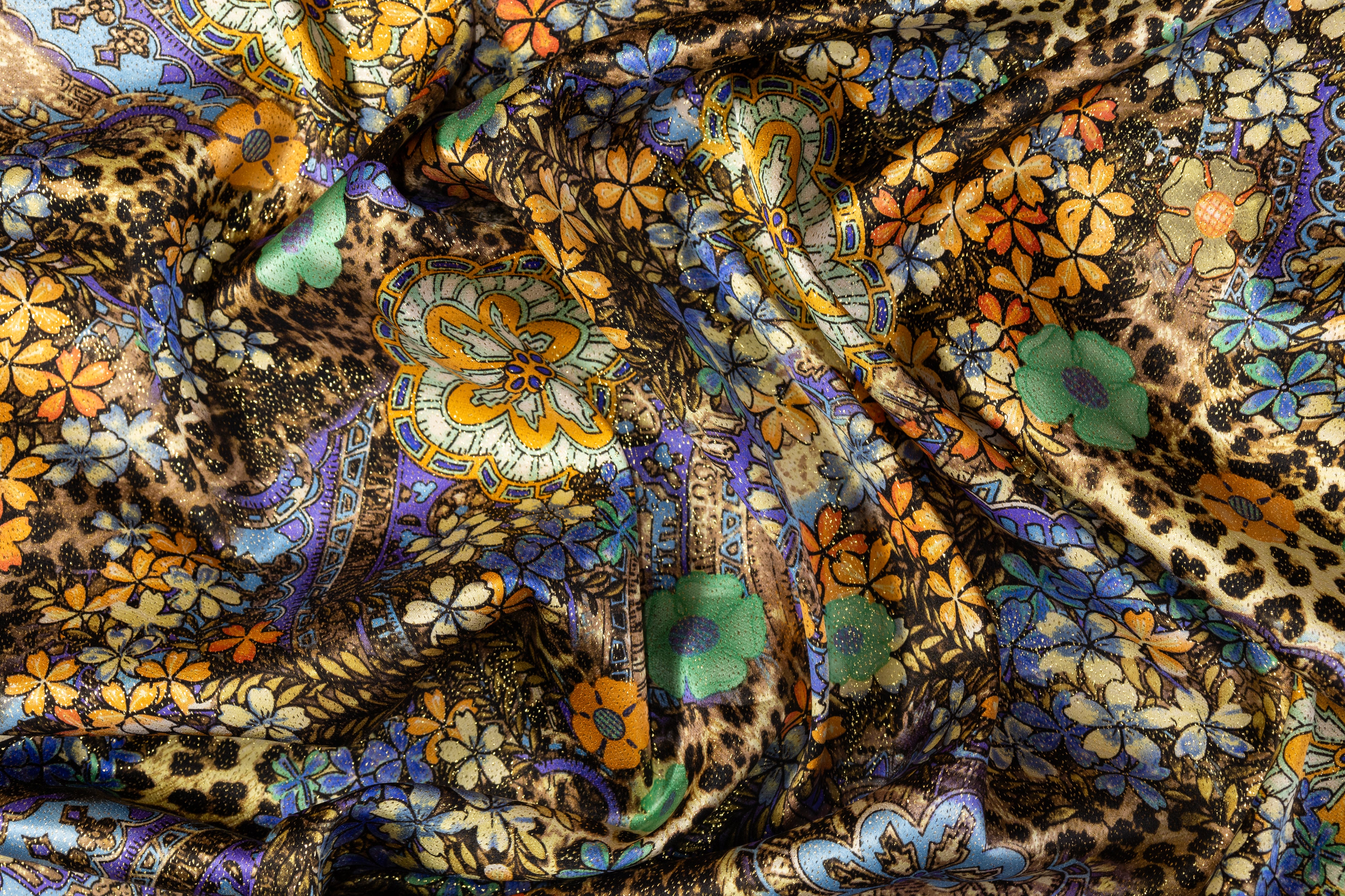 Metallic Silk Charmeuse - Multicolor