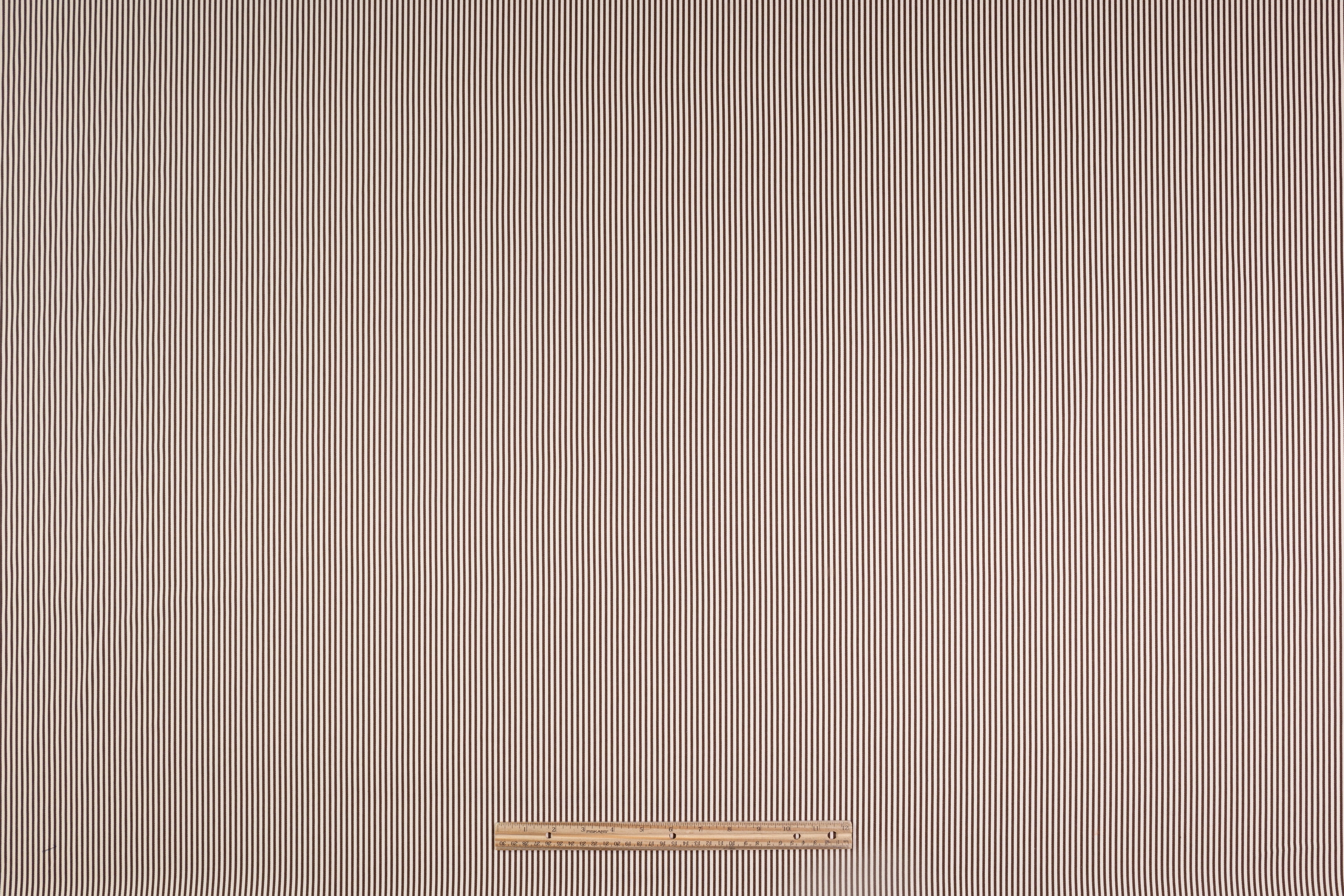 Striped Japanese Cotton Twill - Brown