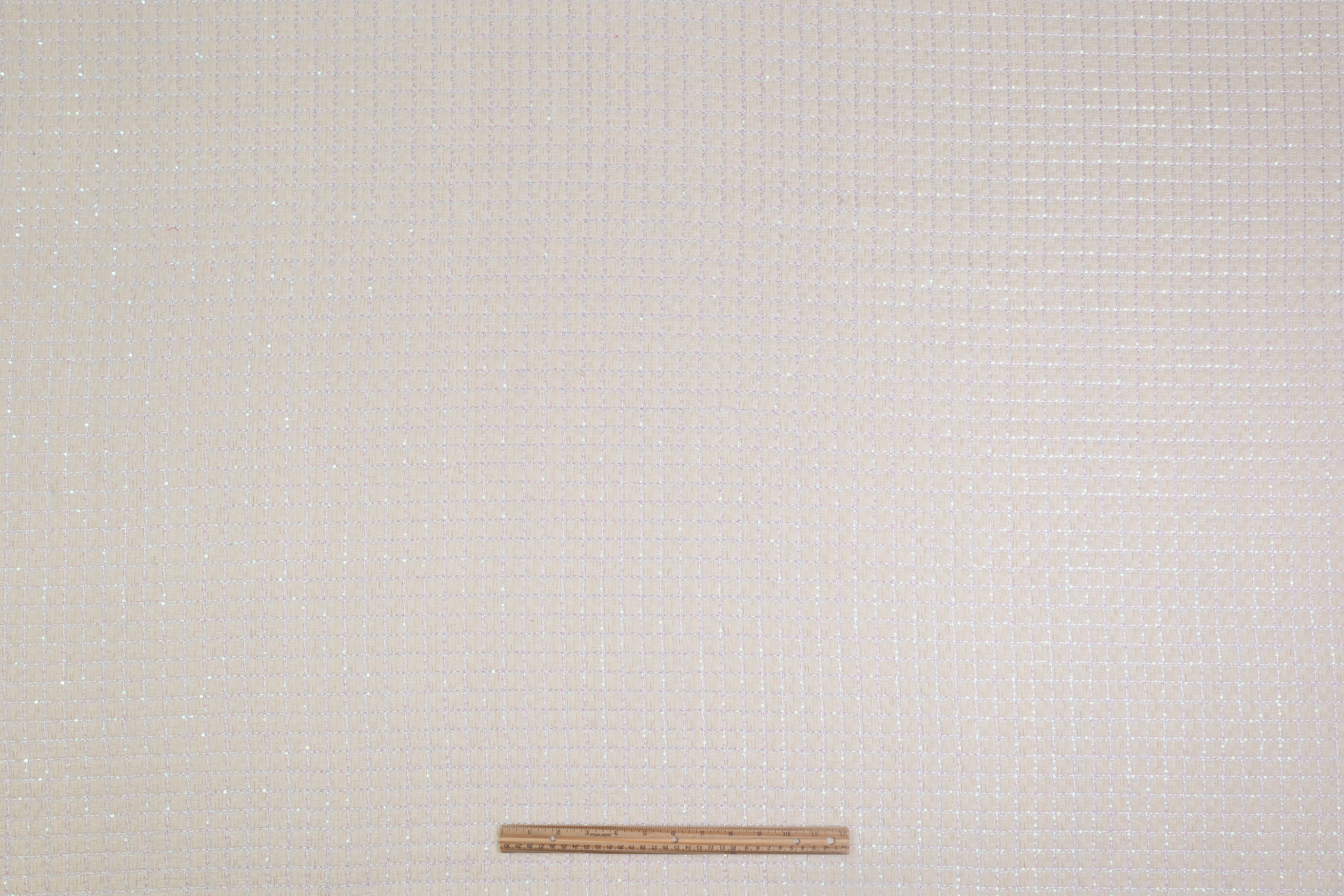 Metallic Italian Tweed - Ivory