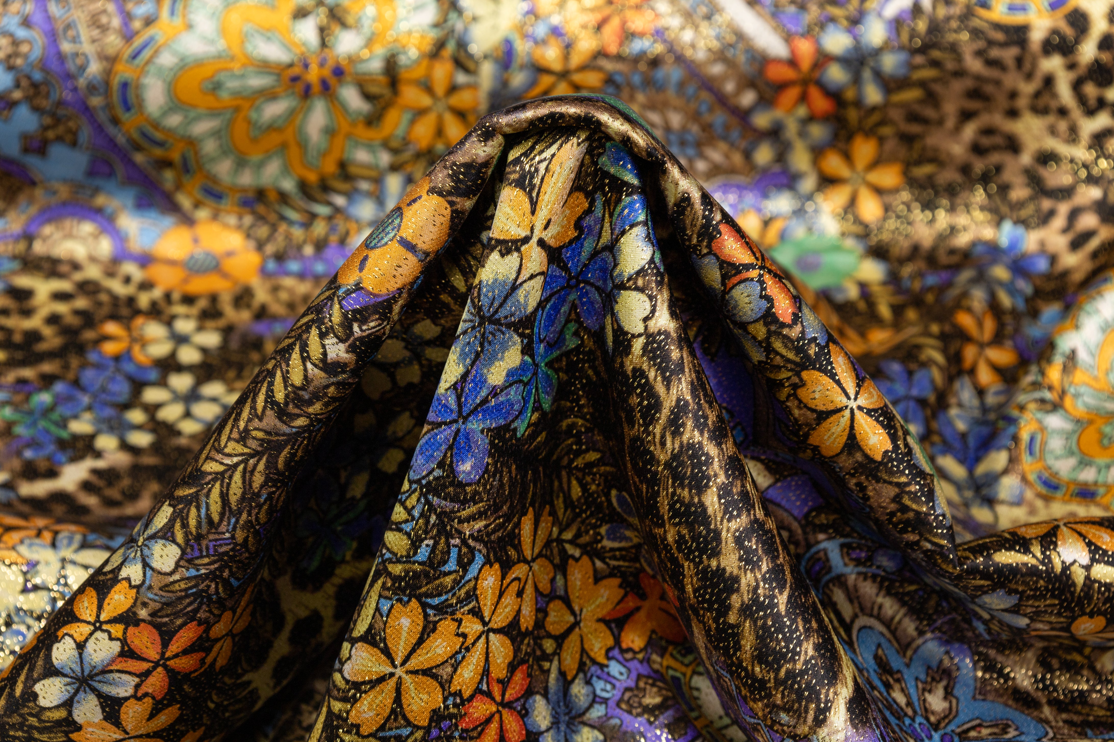 Metallic Silk Charmeuse - Multicolor