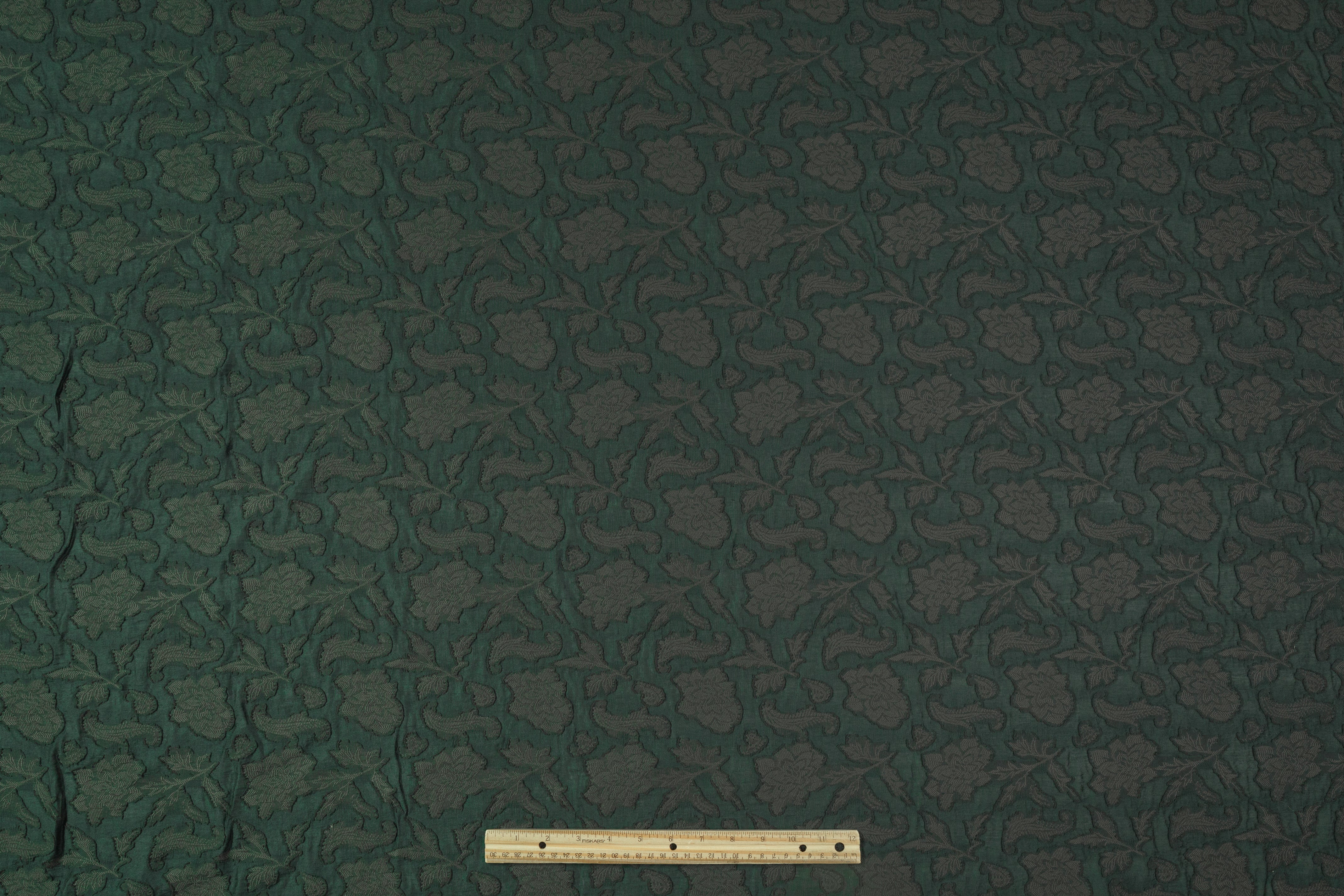 Floral Cotton Blend Fil Coupé - Green