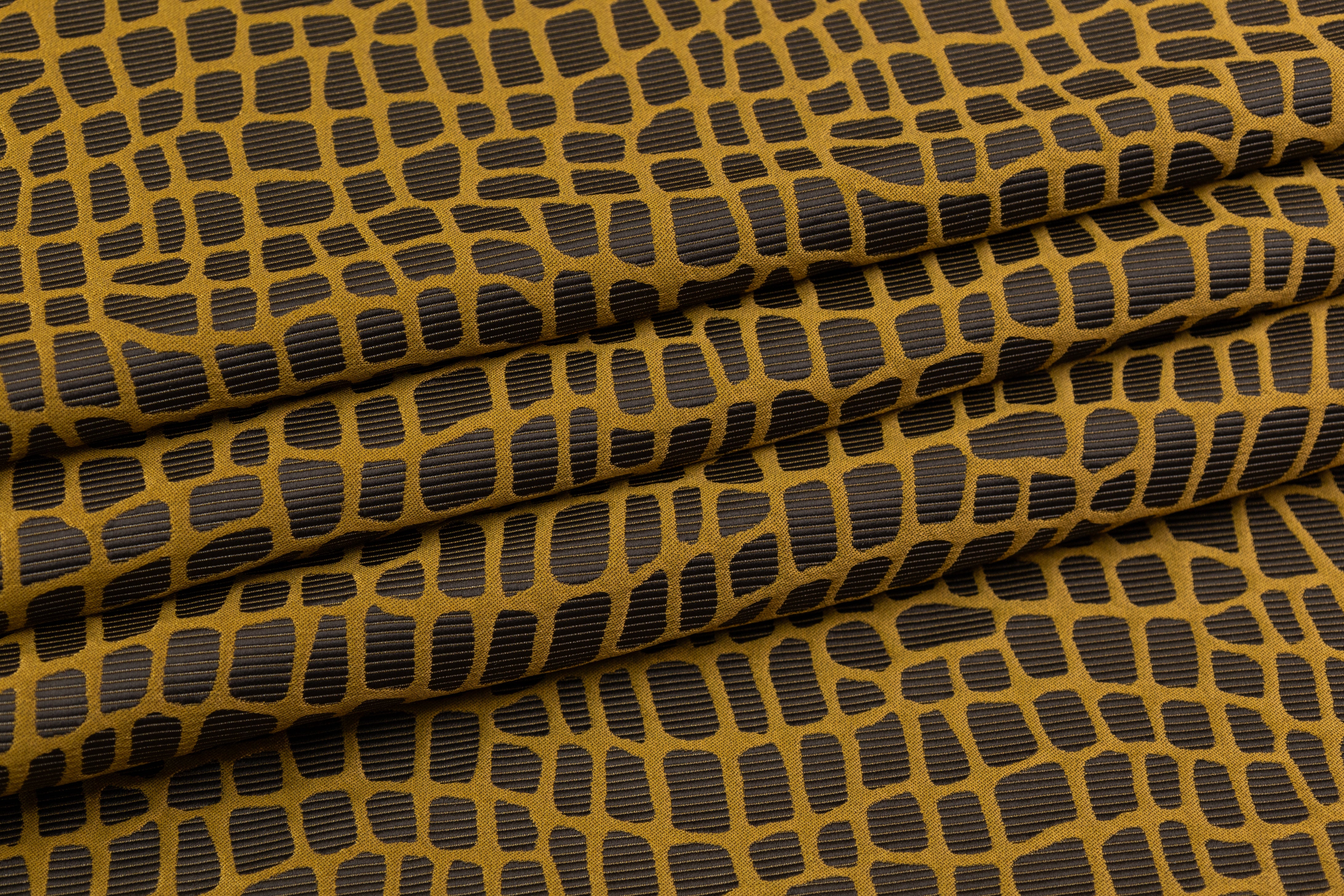 Crocodile Italian Brocade - Mustard / Brown