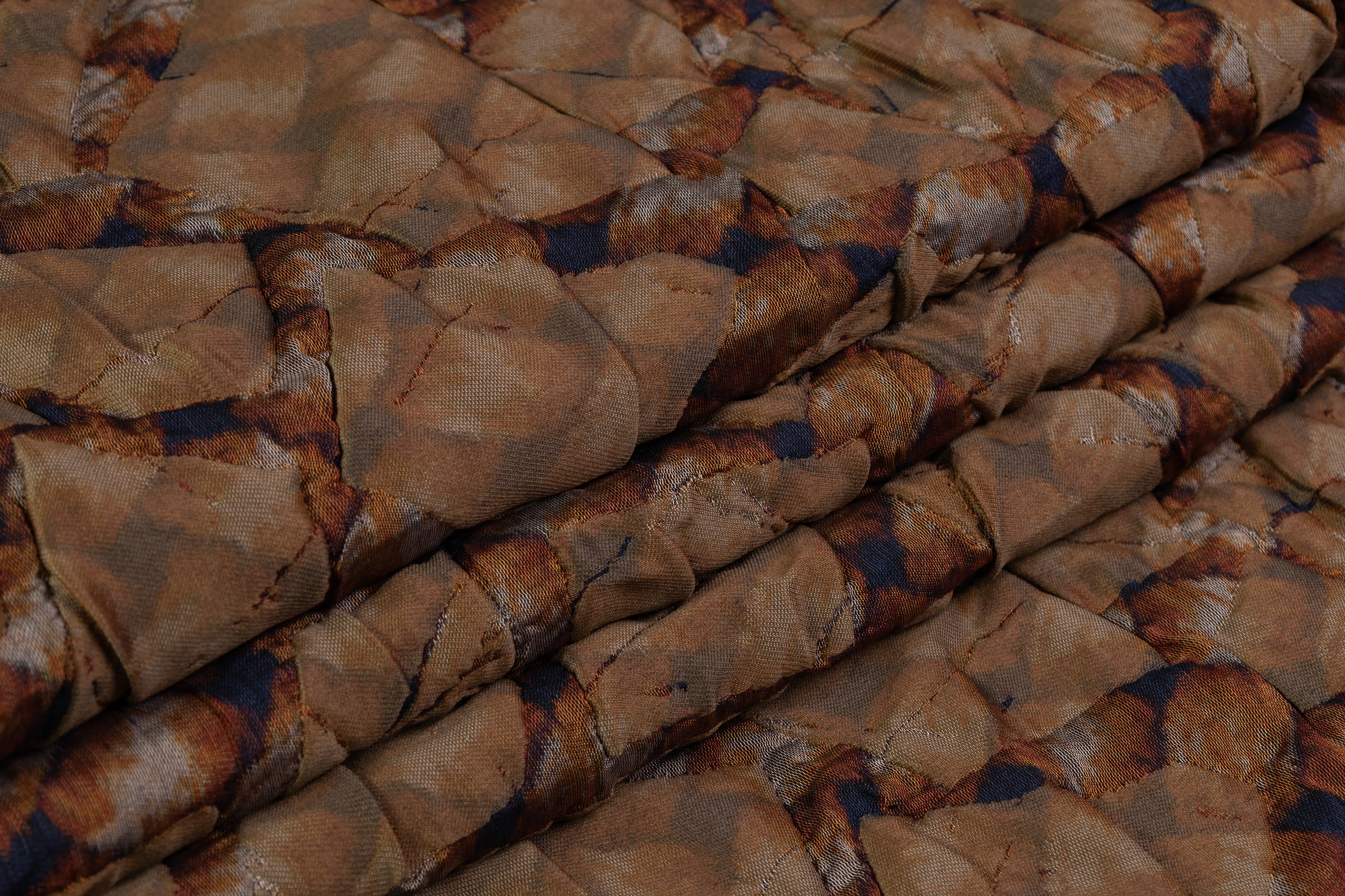 Armani - Abstract Italian Quilted Brocade - Brown