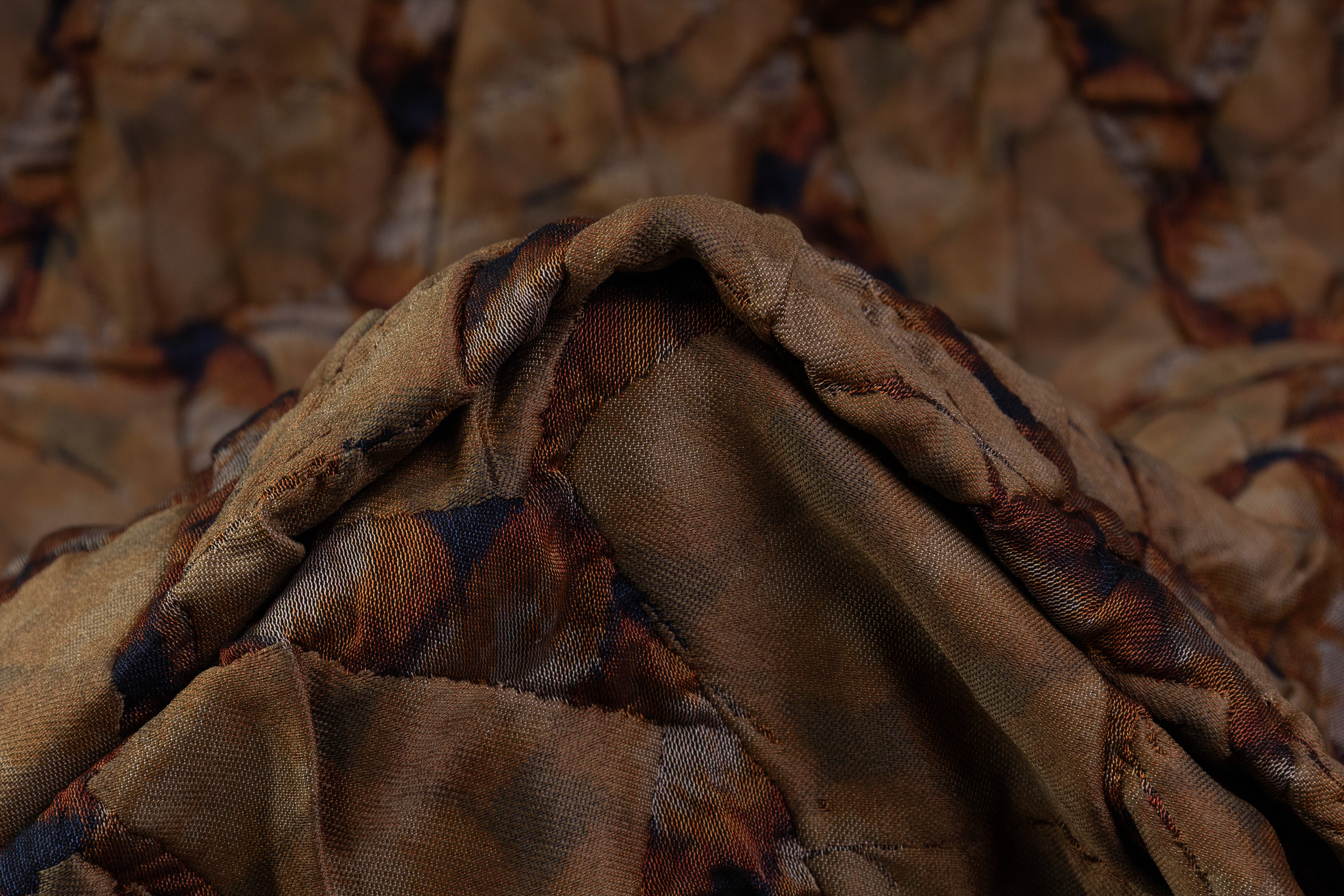 Armani - Abstract Italian Quilted Brocade - Brown