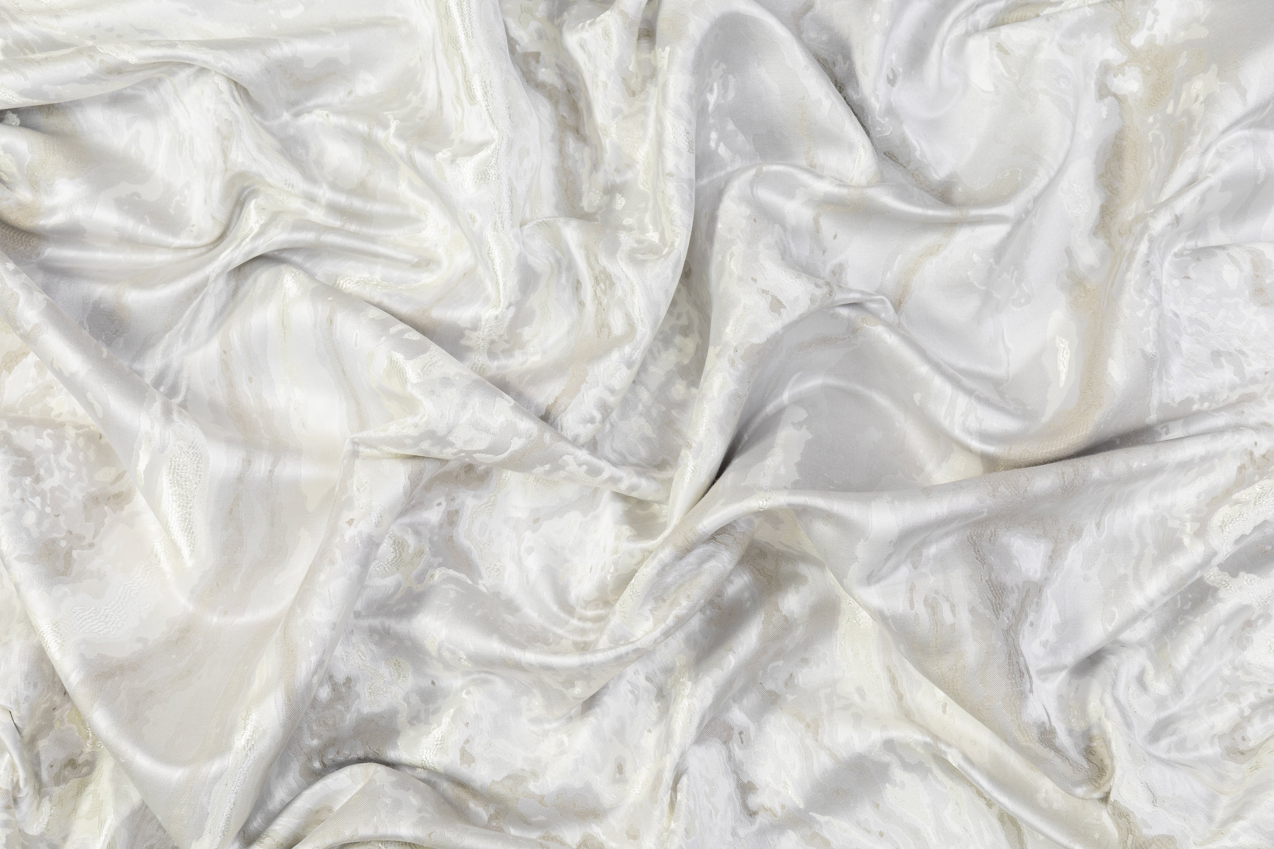 Abstract Metallic Brocade - Gray / Ivory