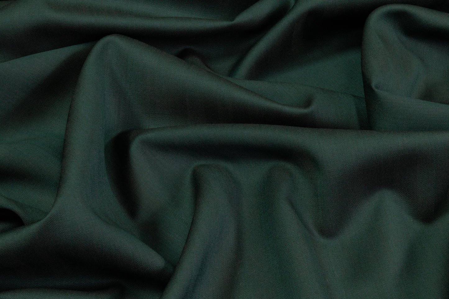 Iridescent Herringbone Wool Suiting - Green