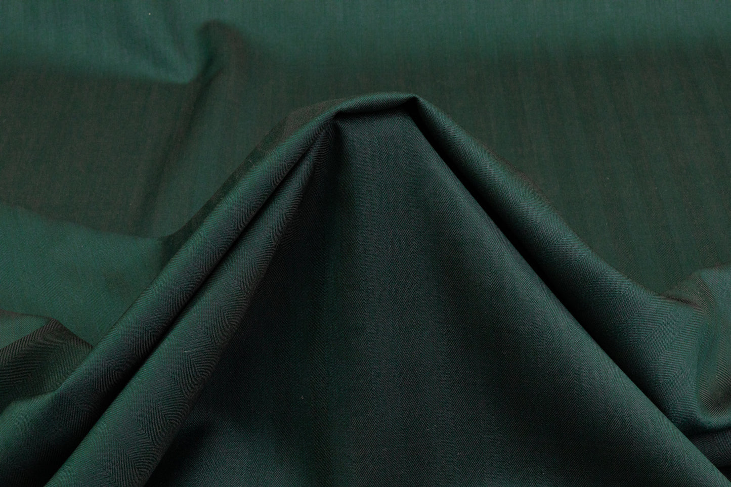 Iridescent Herringbone Wool Suiting - Green