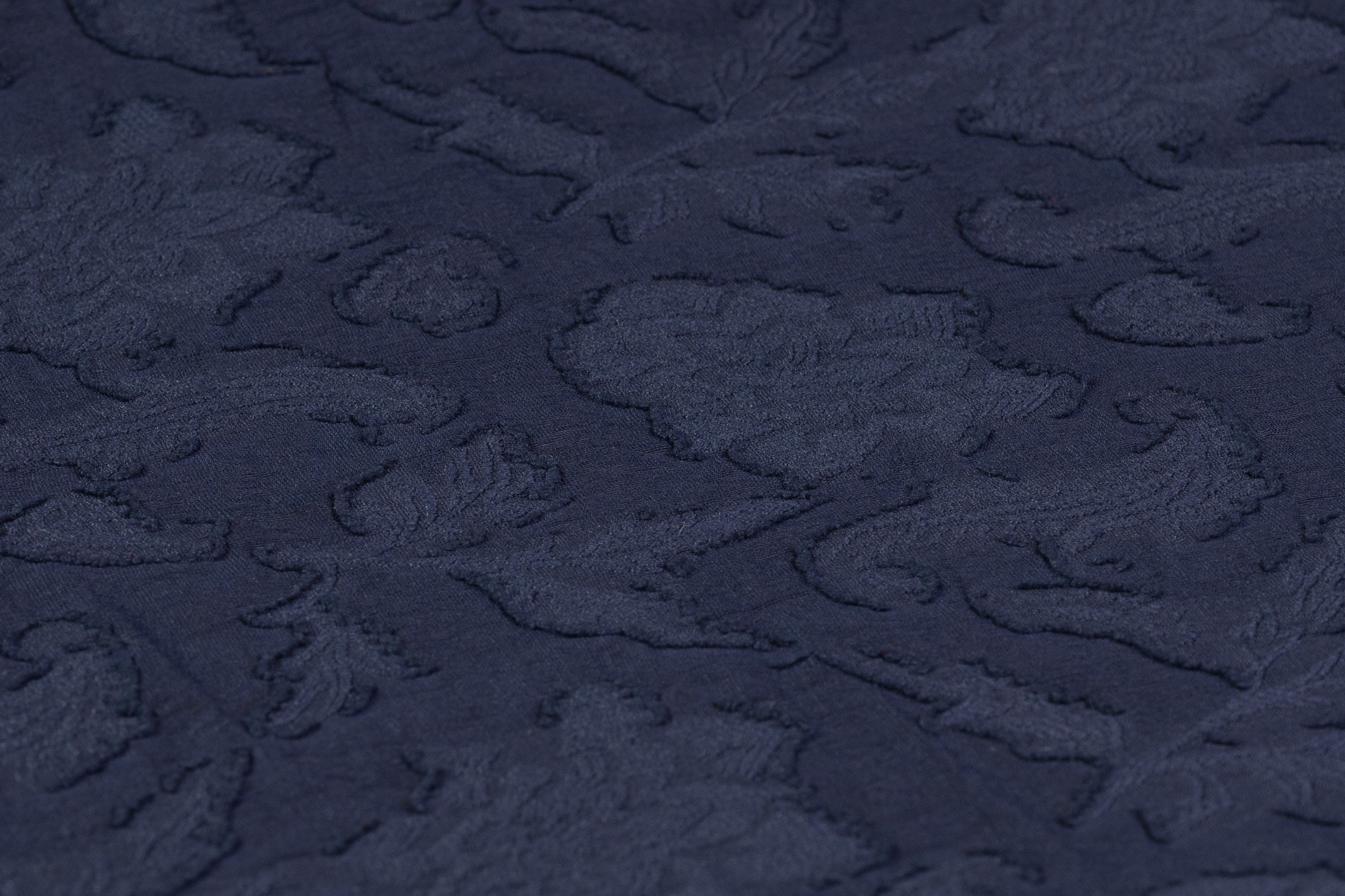 Floral Cotton Blend Fil Coupé - Blue