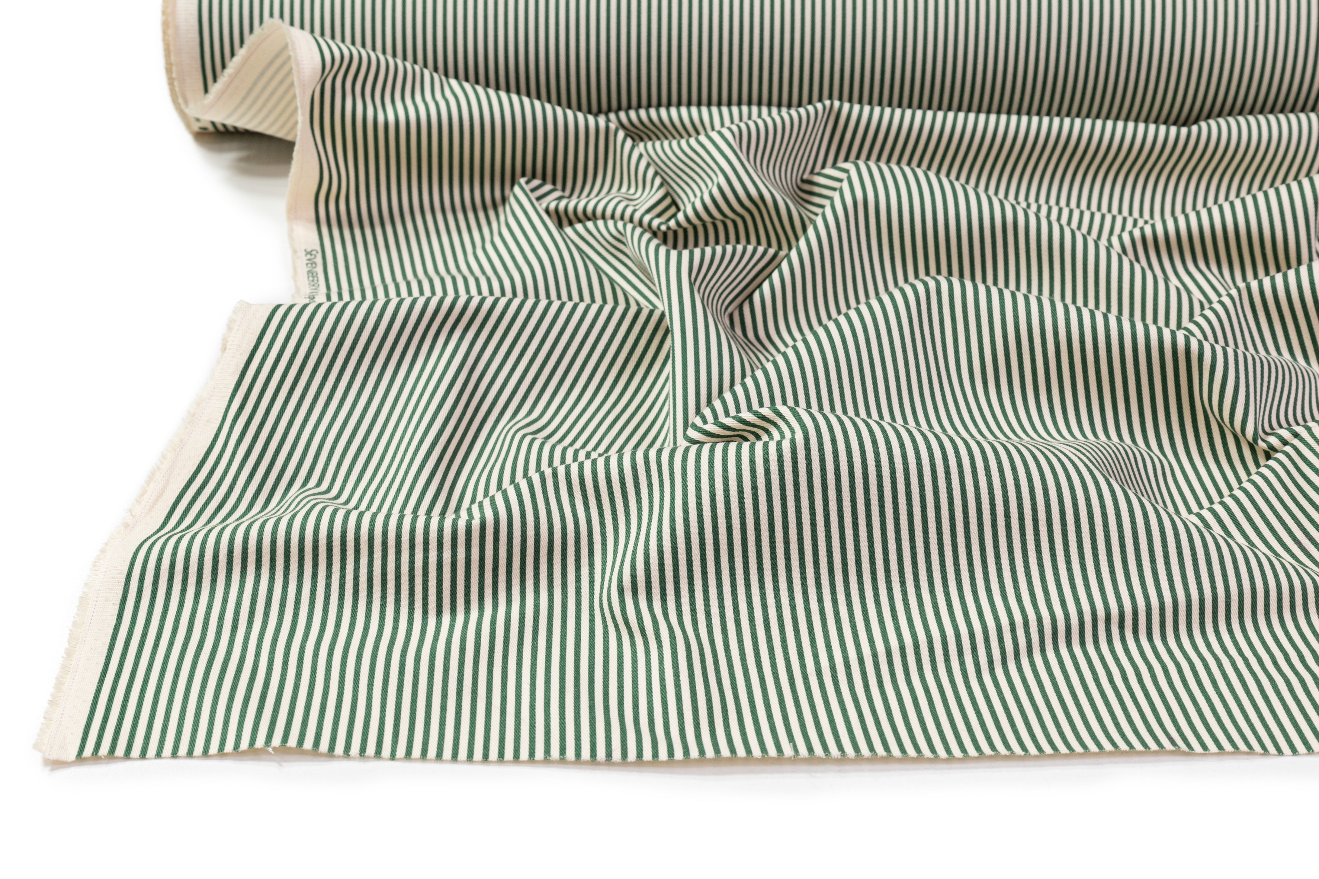 Striped Japanese Cotton Twill - Green