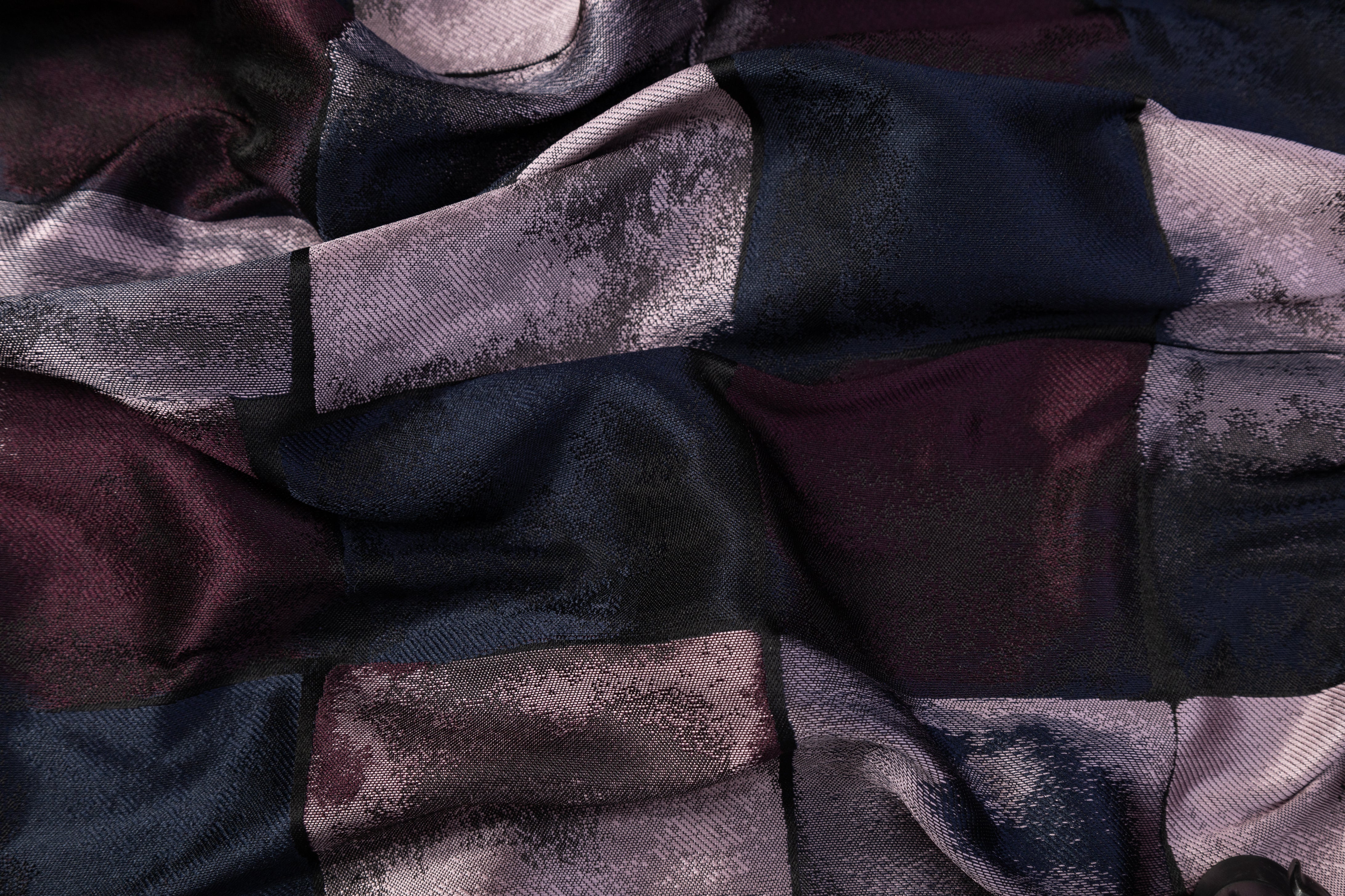 Italian Patch Design Brocade - Blue / Purple