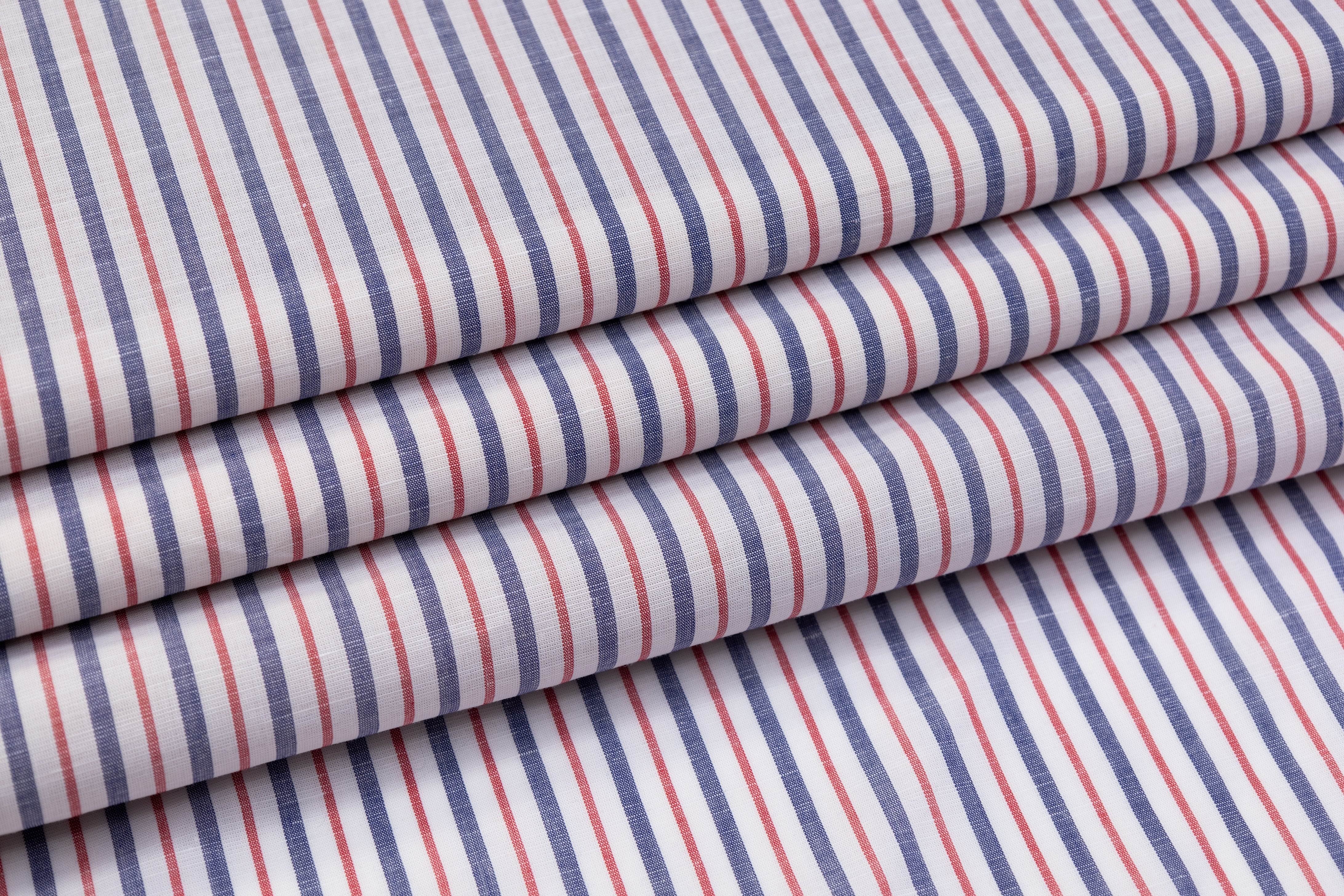 Striped Italian Linen - Red / White / Blue