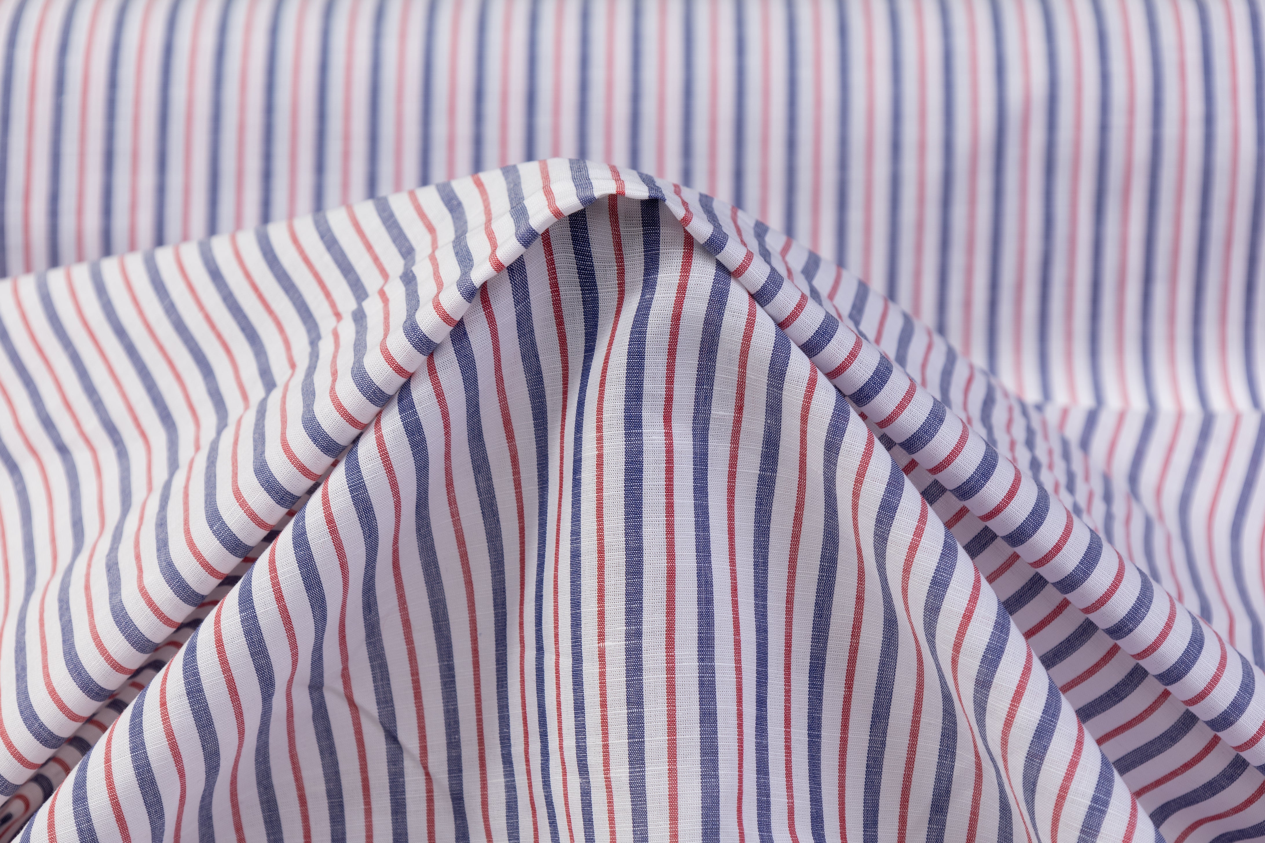 Striped Italian Linen - Red / White / Blue