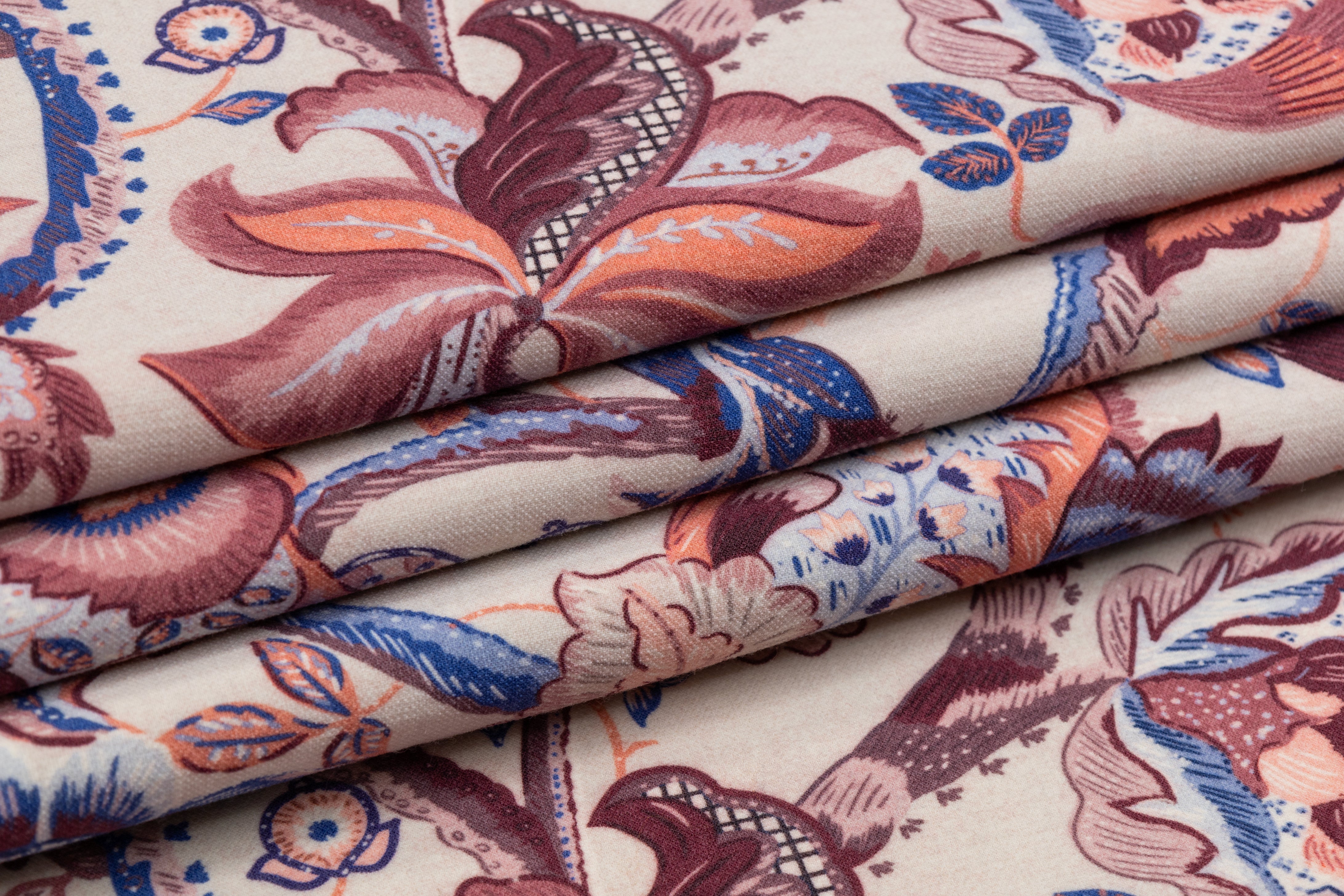 Printed Italian Wool Tricotine - Multicolor