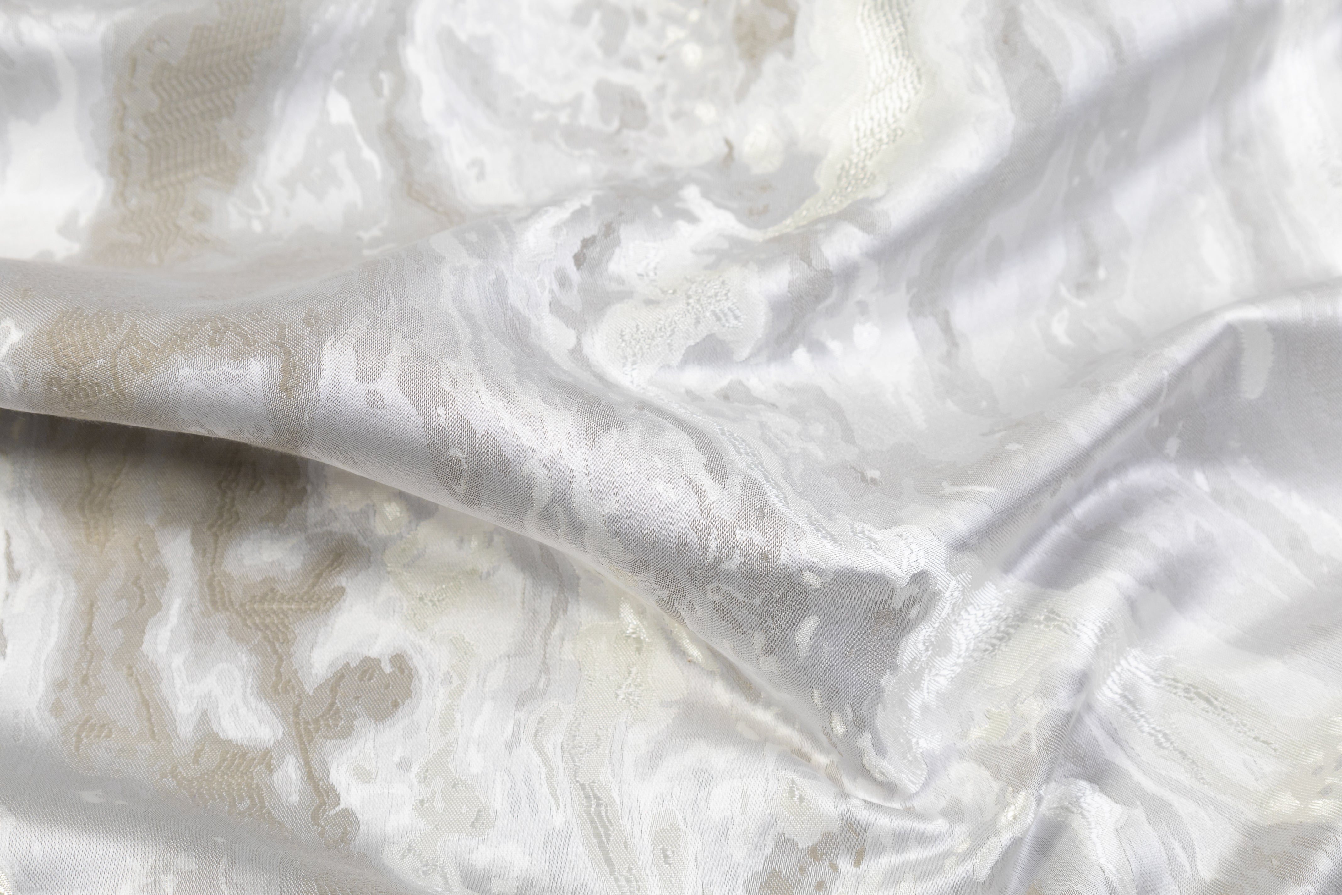 Abstract Metallic Brocade - Gray / Ivory