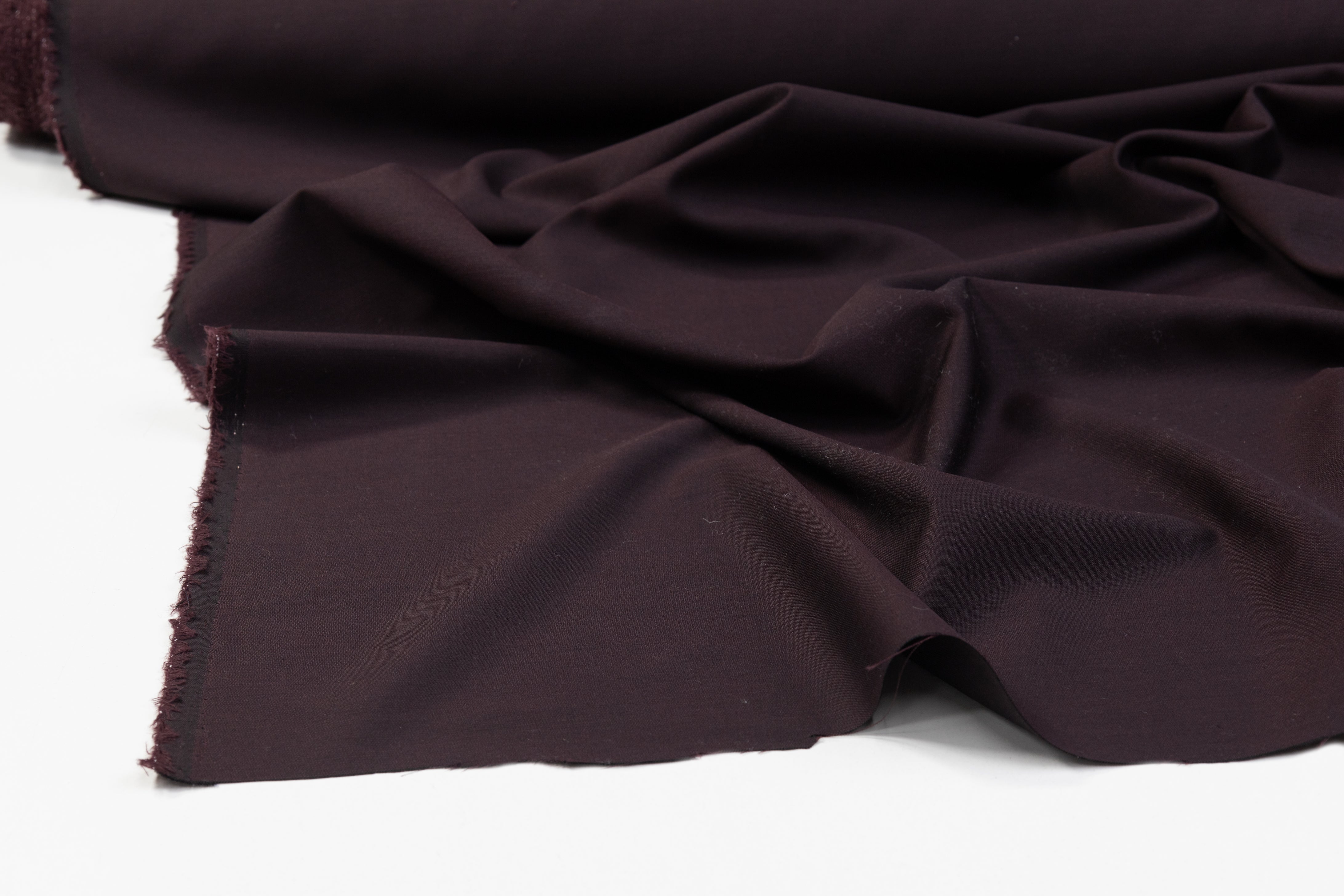 Two-tone Italian Wool Suiting - Burgundy / Black