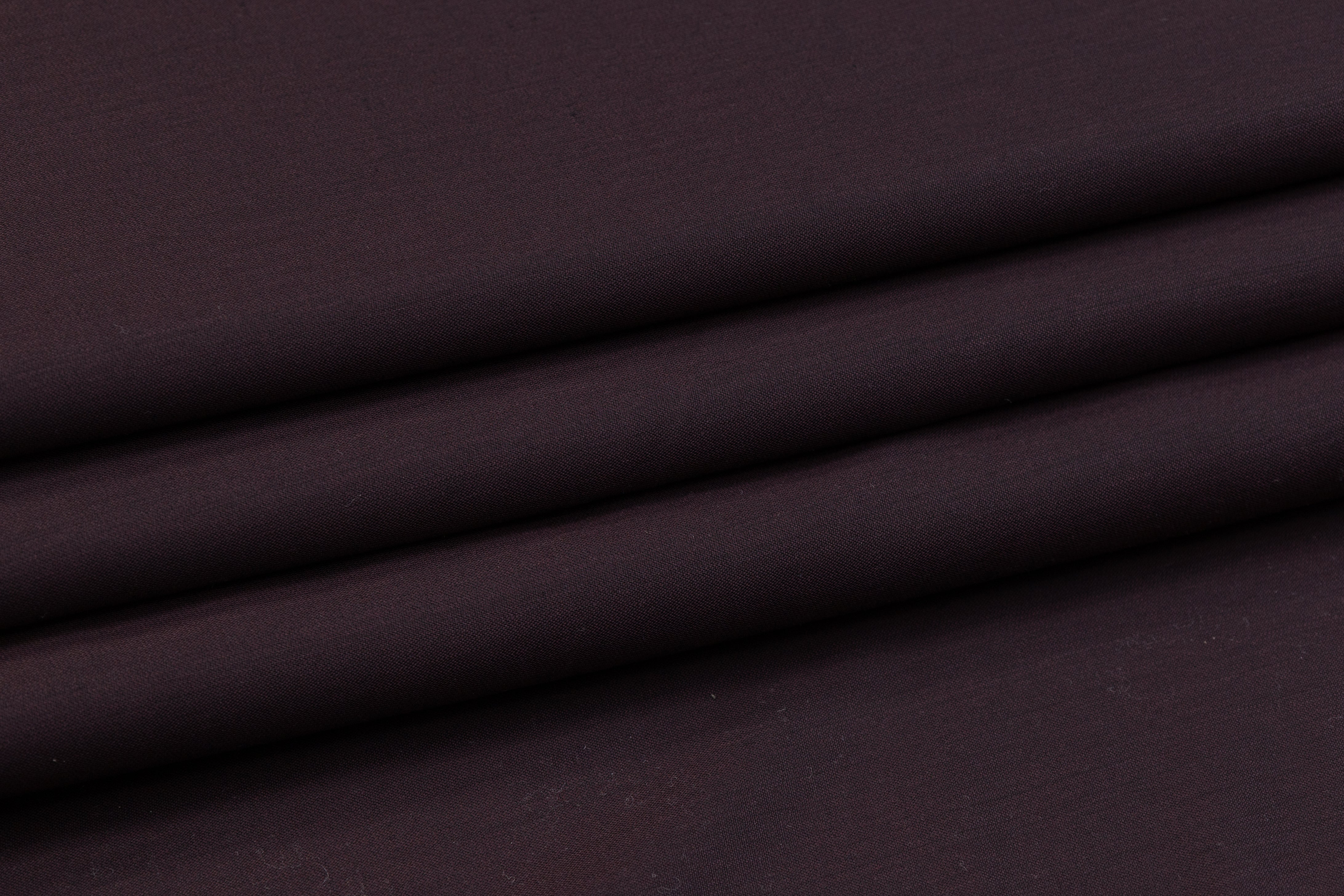 Two-tone Italian Wool Suiting - Burgundy / Black