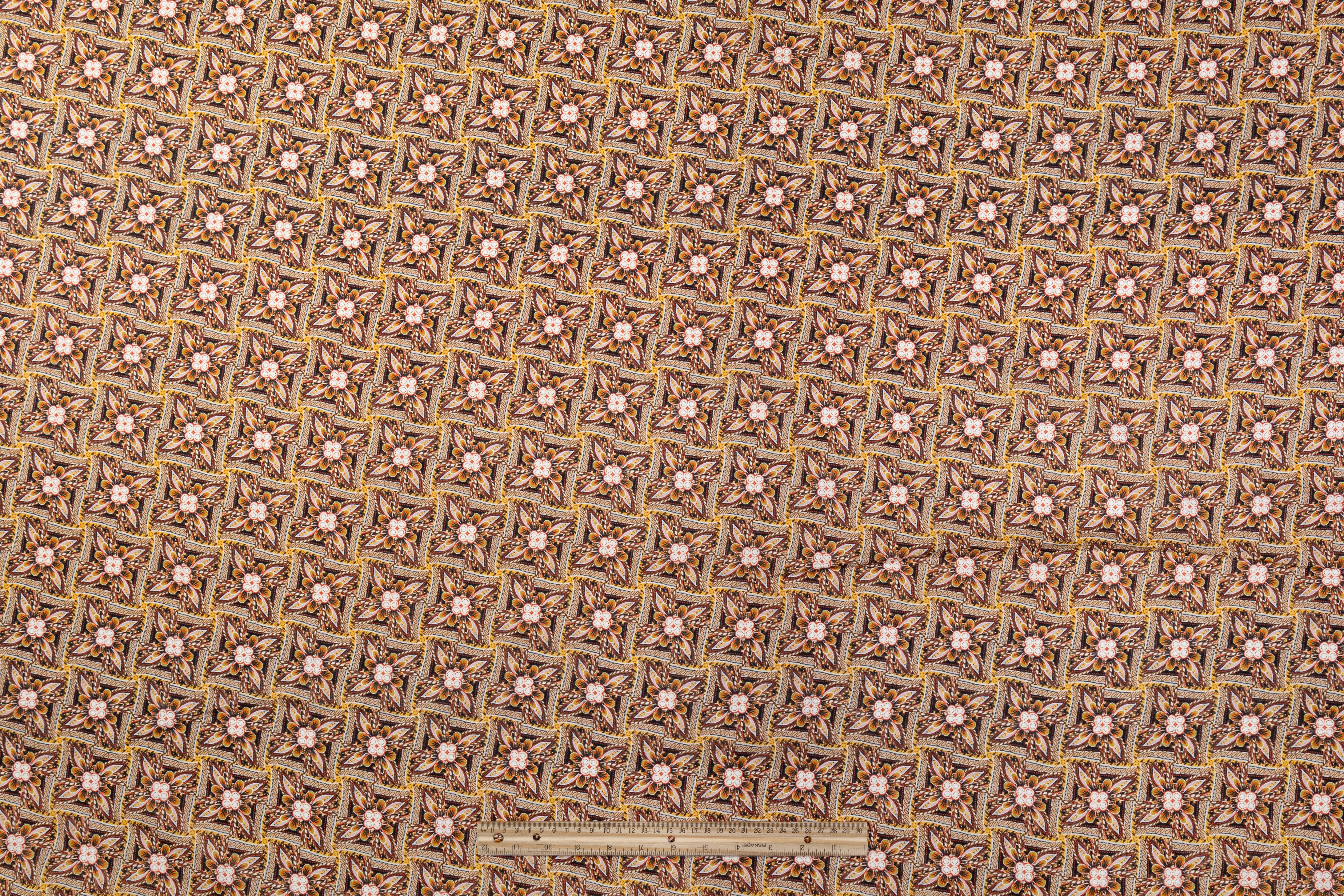 Printed Italian Linen - Brown