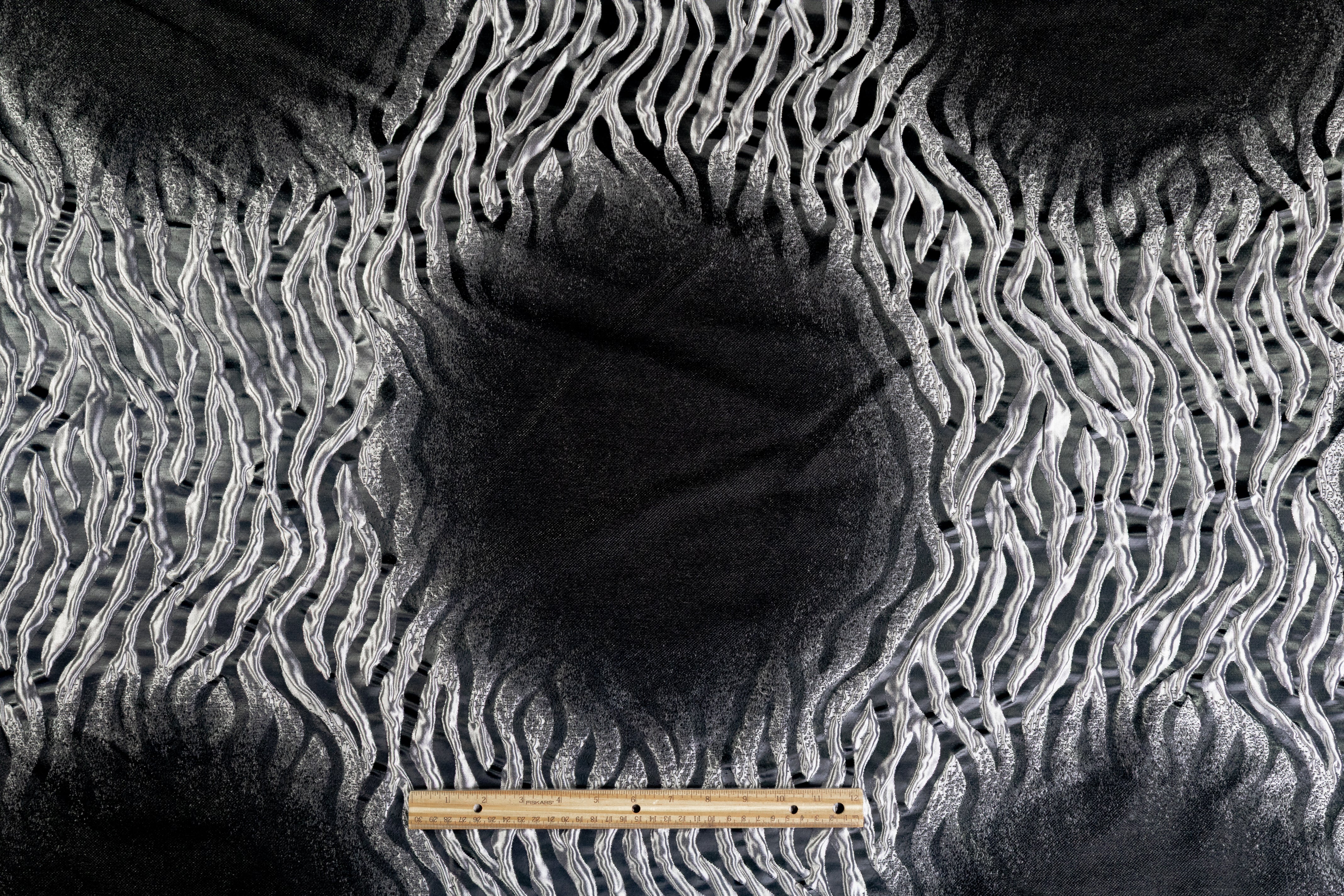 Armani - Abstract Italian Brocade - Black / Gray