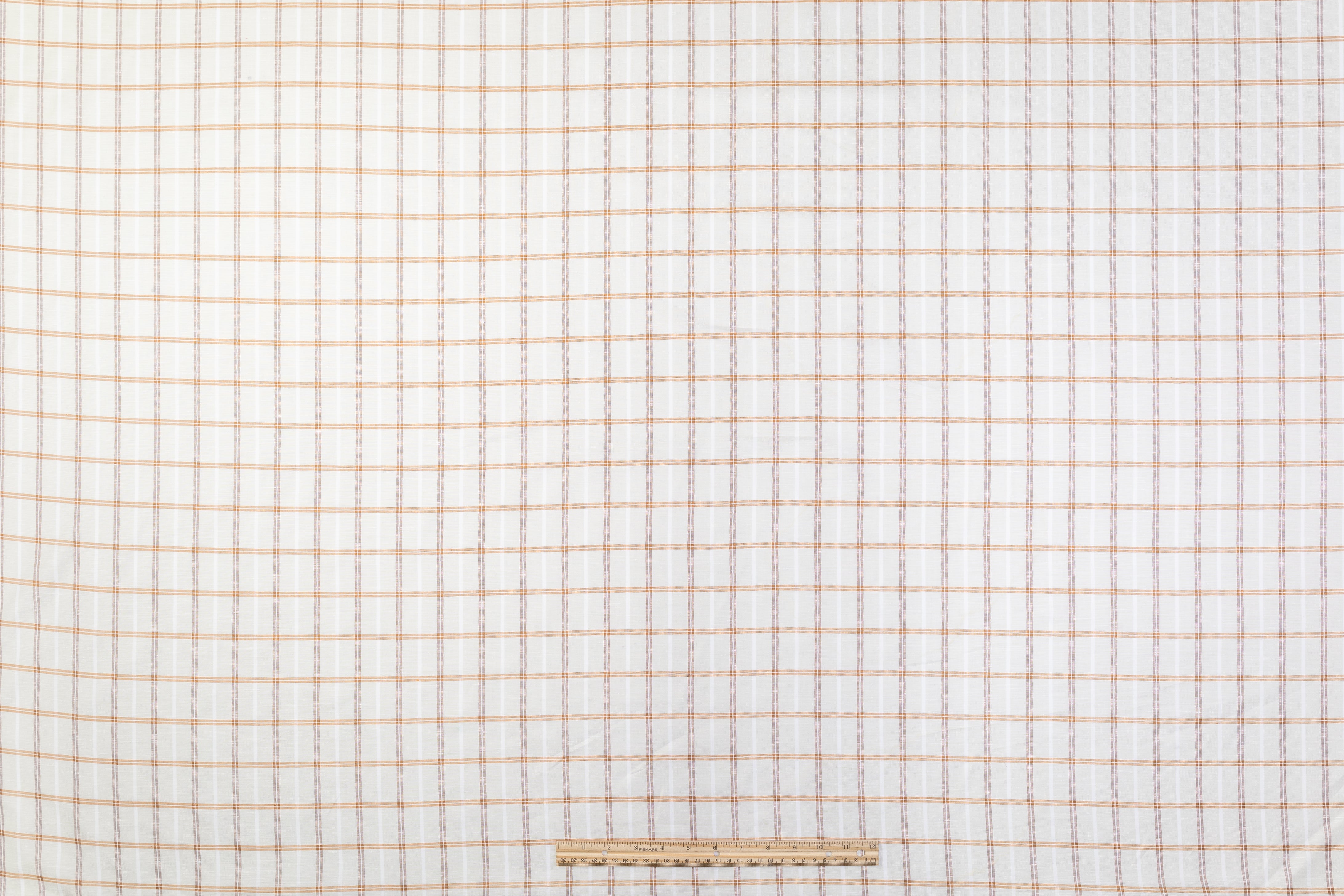 Checked Italian Linen - Brown